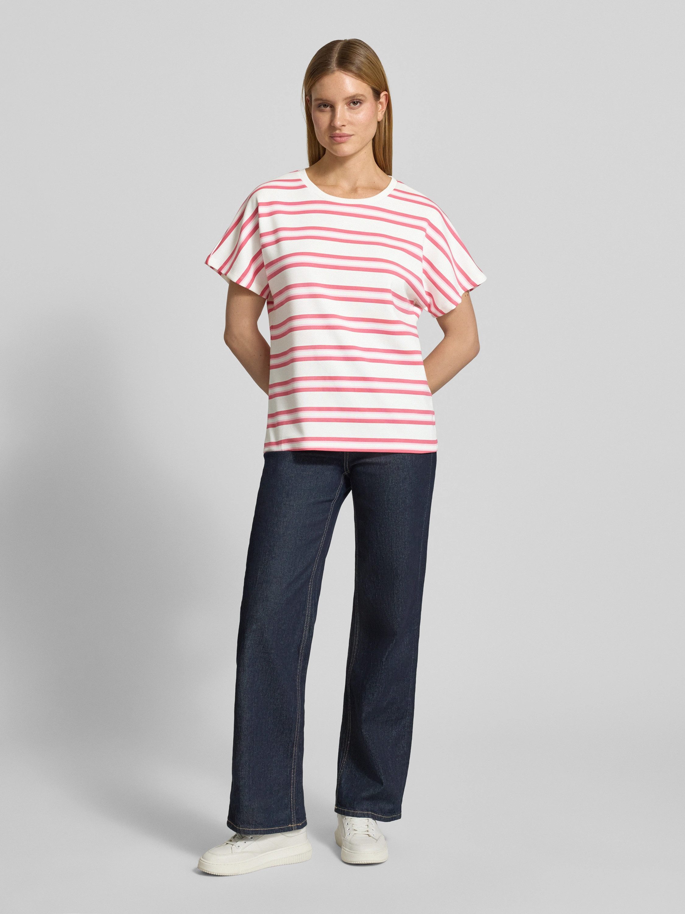 soyaconcept Kurzarmshirt SC-RINA STRIPE 23 - T-Shirt kurzarm Damen - gestreiftes Shirt Basic