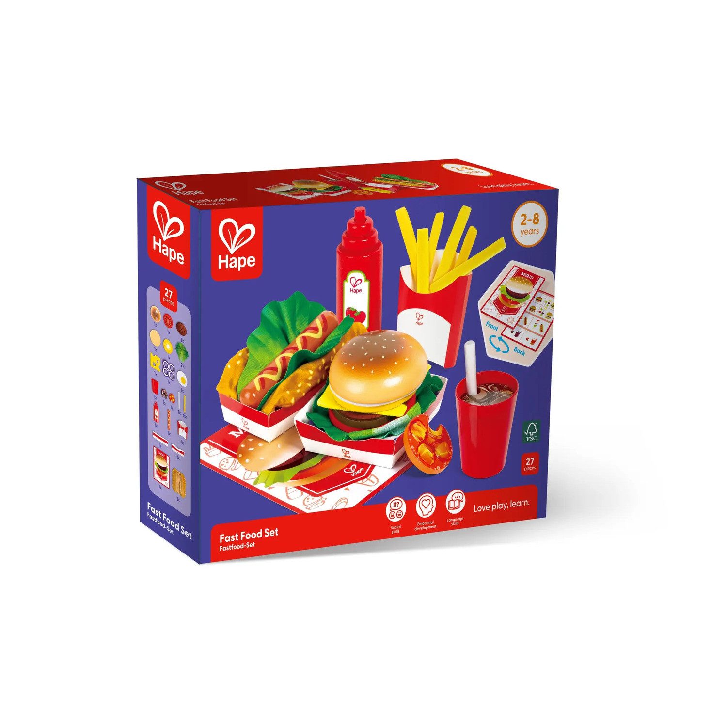 Toynamics Europe Puzzle Hape - Fastfood-Set, Puzzleteile