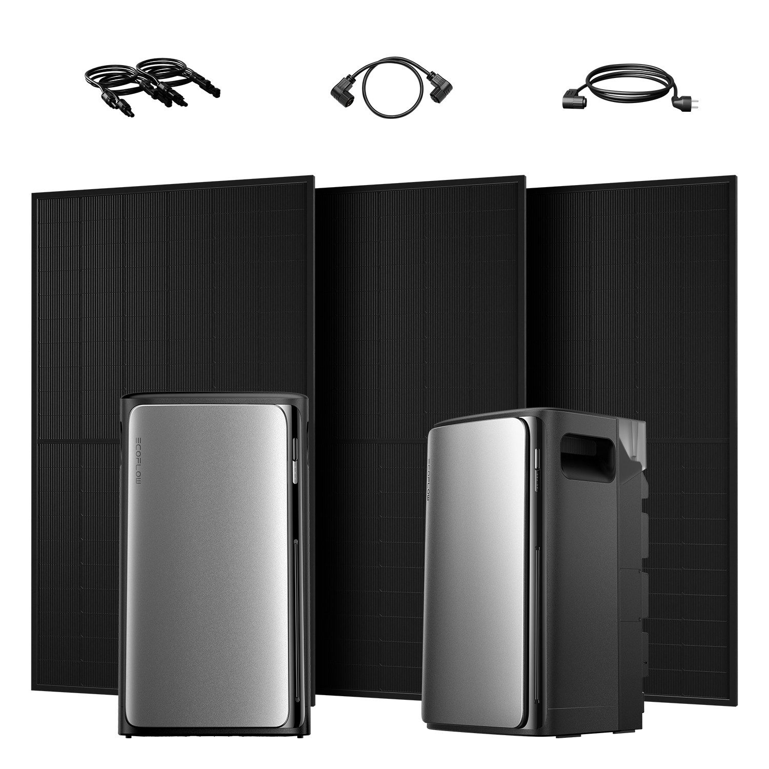 Ecoflow Balkonkraftwerk 1500W ECOFLOW STREAM Pro All-in-One Speicher mit STREAM AC Pro, (AC Pro Modell Speicher und 3x JASolar 500Wp im Lieferumfang enthalten), 2300W Dual AC-Anschlüsse; Einfache Installation & Plug & Play