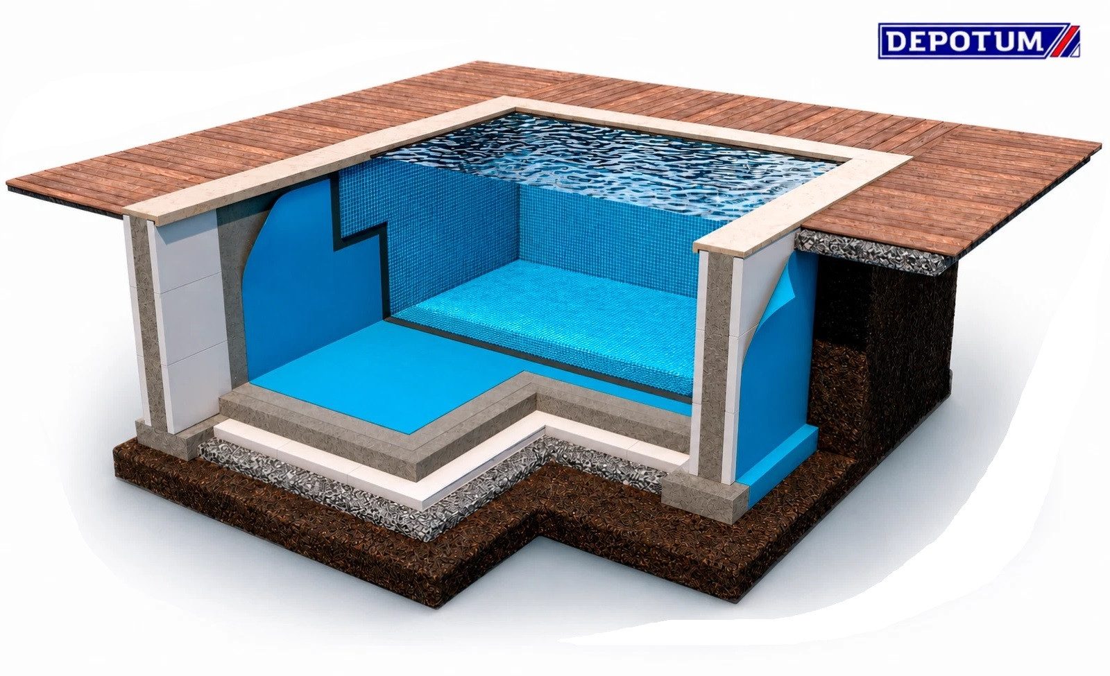 Xlmoebel Fugendichtband W-PROTECT Pool Abdichtungsbahn Blau 210g/m² Wasserdicht Bad, (Einzelartikel, 1 Rolle), Hergestellt In Europa
