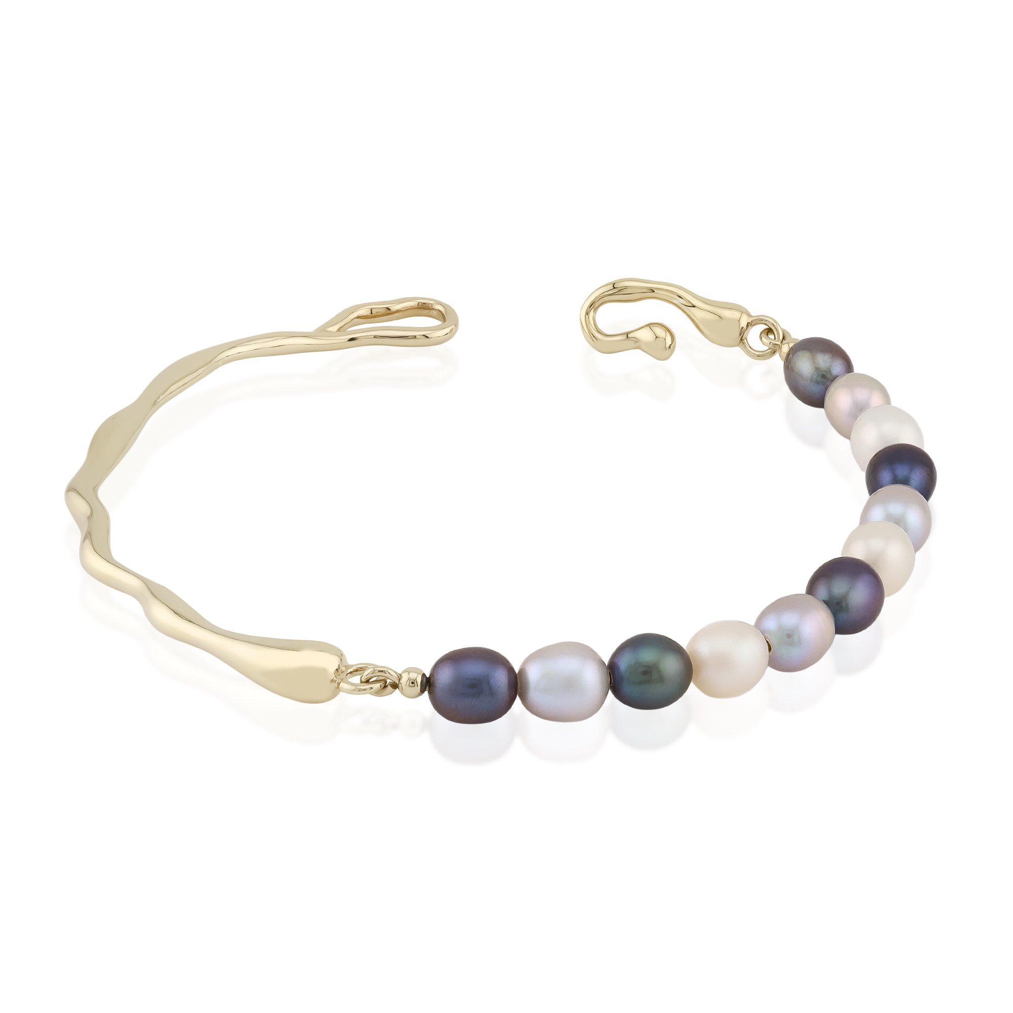 Cavill Perlenarmband Schickes, mehrfarbiges Armband aus vergoldetem Silber mit Perlen (1-tlg)