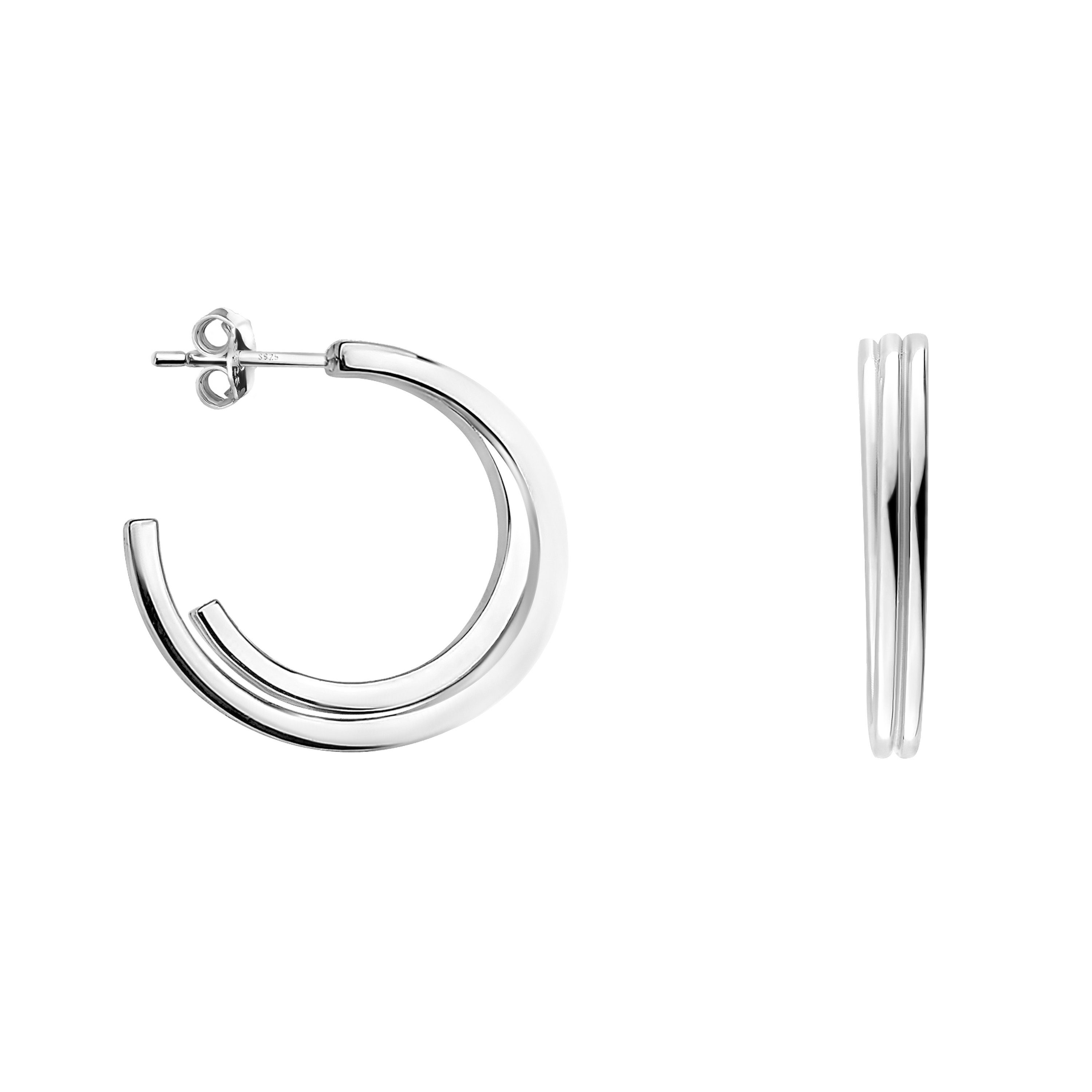 SOFIA MILANI - Pendientes Para Mujeres En Plata De Ley 925 - Chapados En Oro Y Con Circonitas - Creole De Estrella - E2301