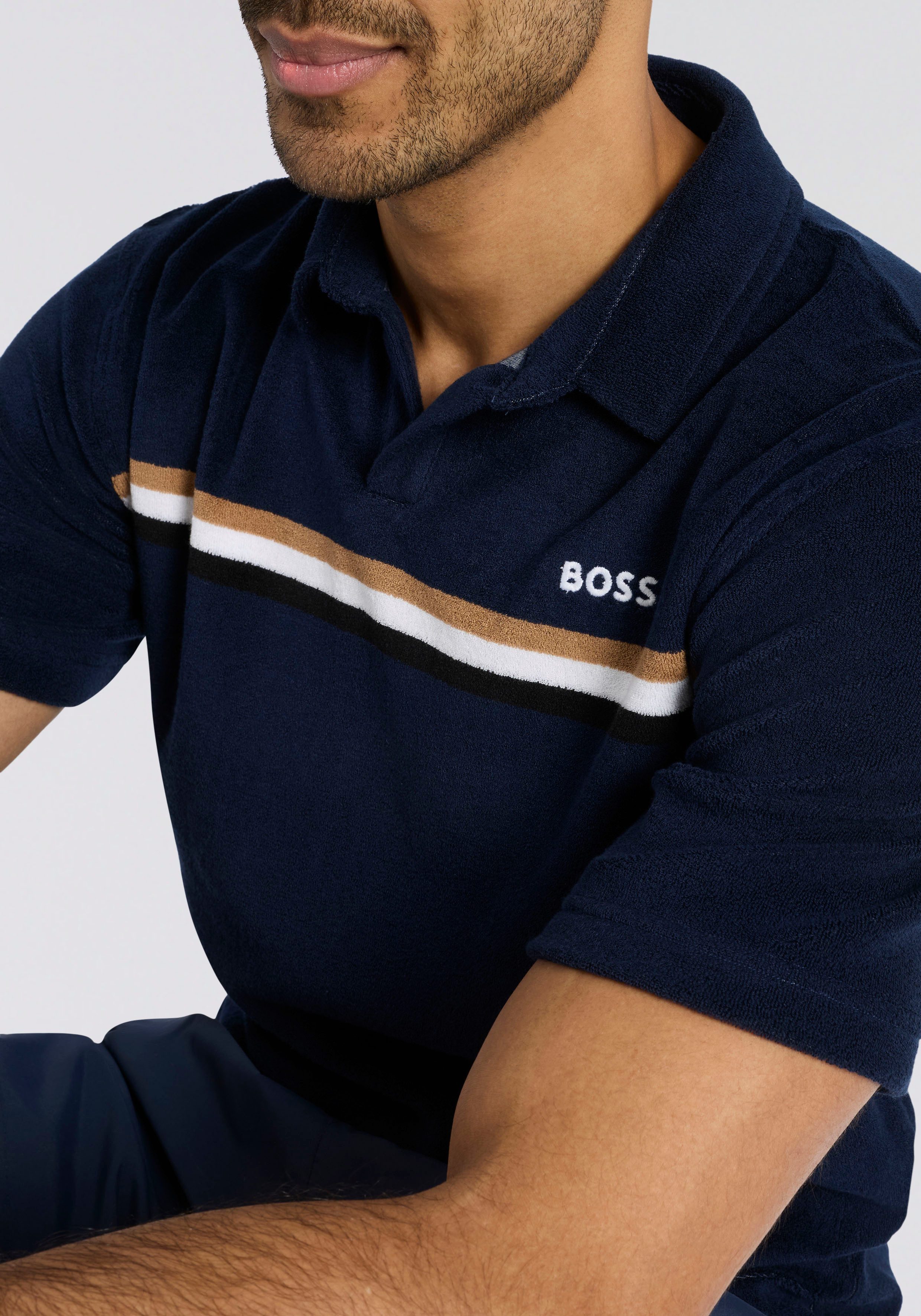 BOSS Poloshirt Iconic aus Frottee