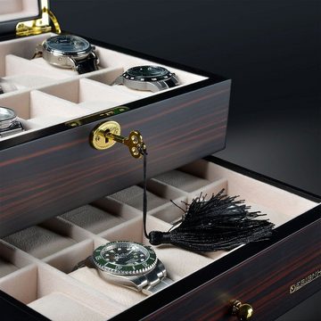 Designhütte Uhrenbox Uhrenkoffer für 20 Uhren Designhütte