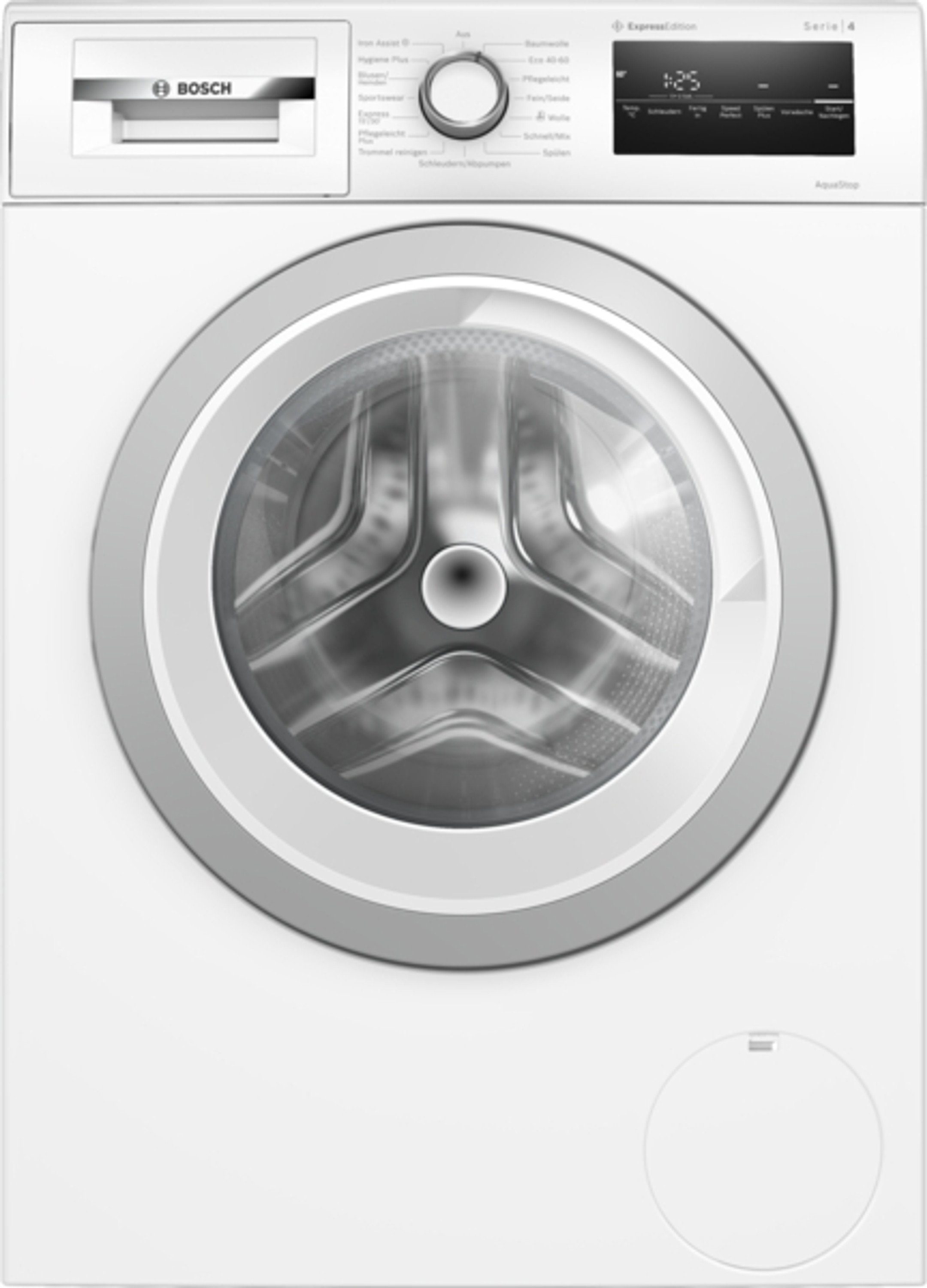 BOSCH Waschmaschine WAN282H4, 8 kg, 1400 U/min, Eco Silence Drive, AquaStop, Nachlegefunktion