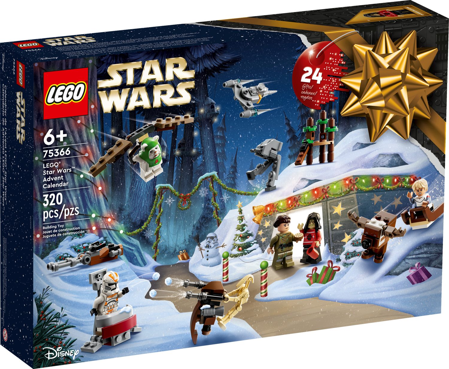 LEGO® 75366 Star Wars Adventskalender 2023 Konstruktionsspielzeug Spielbausteine, (Set, 320 St., Unterhaltung)