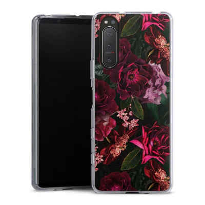DeinDesign Handyhülle Rose Blumen Blume Dark Red and Pink Flowers, Sony Xperia 5 II Silikon Hülle Bumper Case Handy Schutzhülle