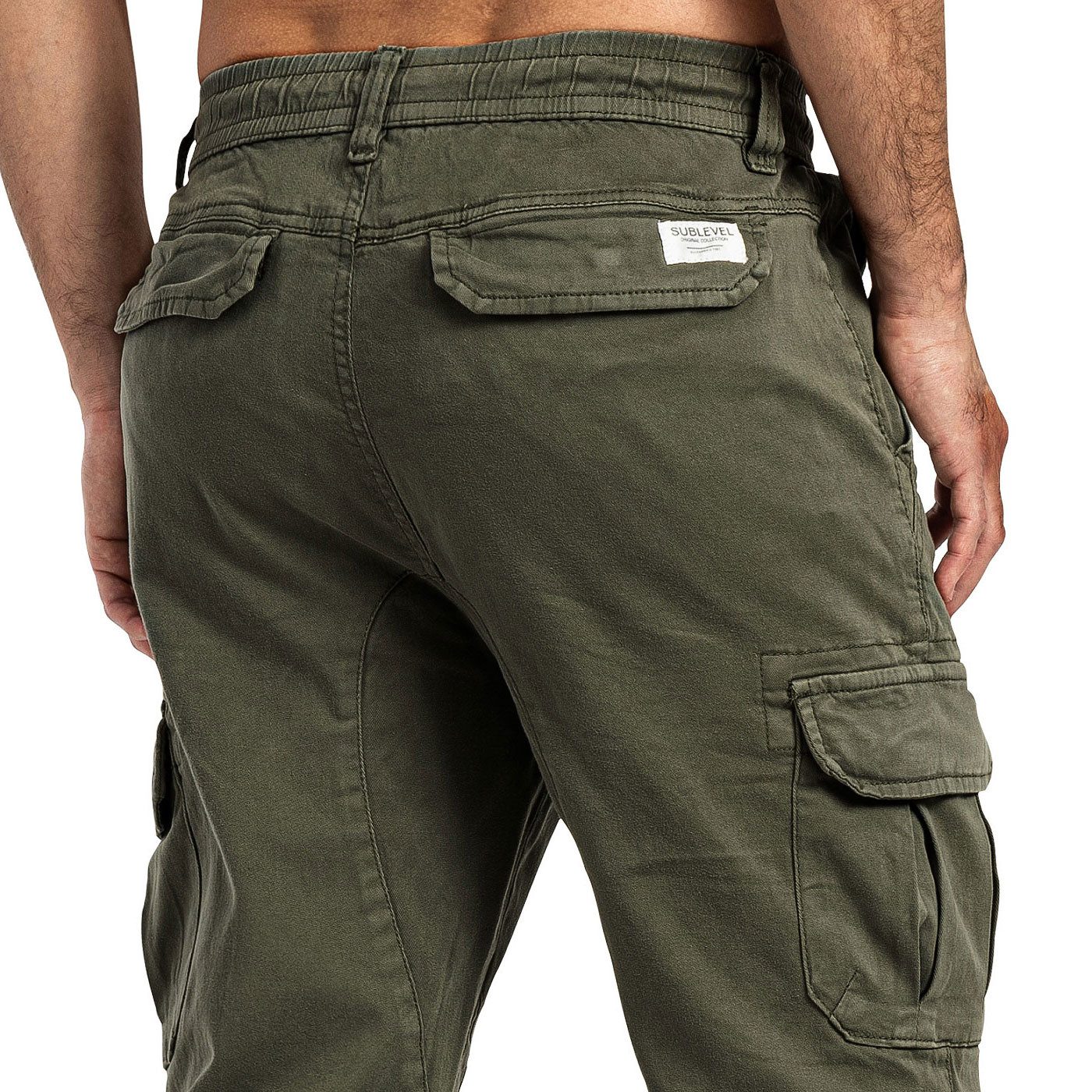 SUBLEVEL Cargohose Herren Cargo Hose Jeans Sweatpant Chino Jogginghose – Bild 4 von 5