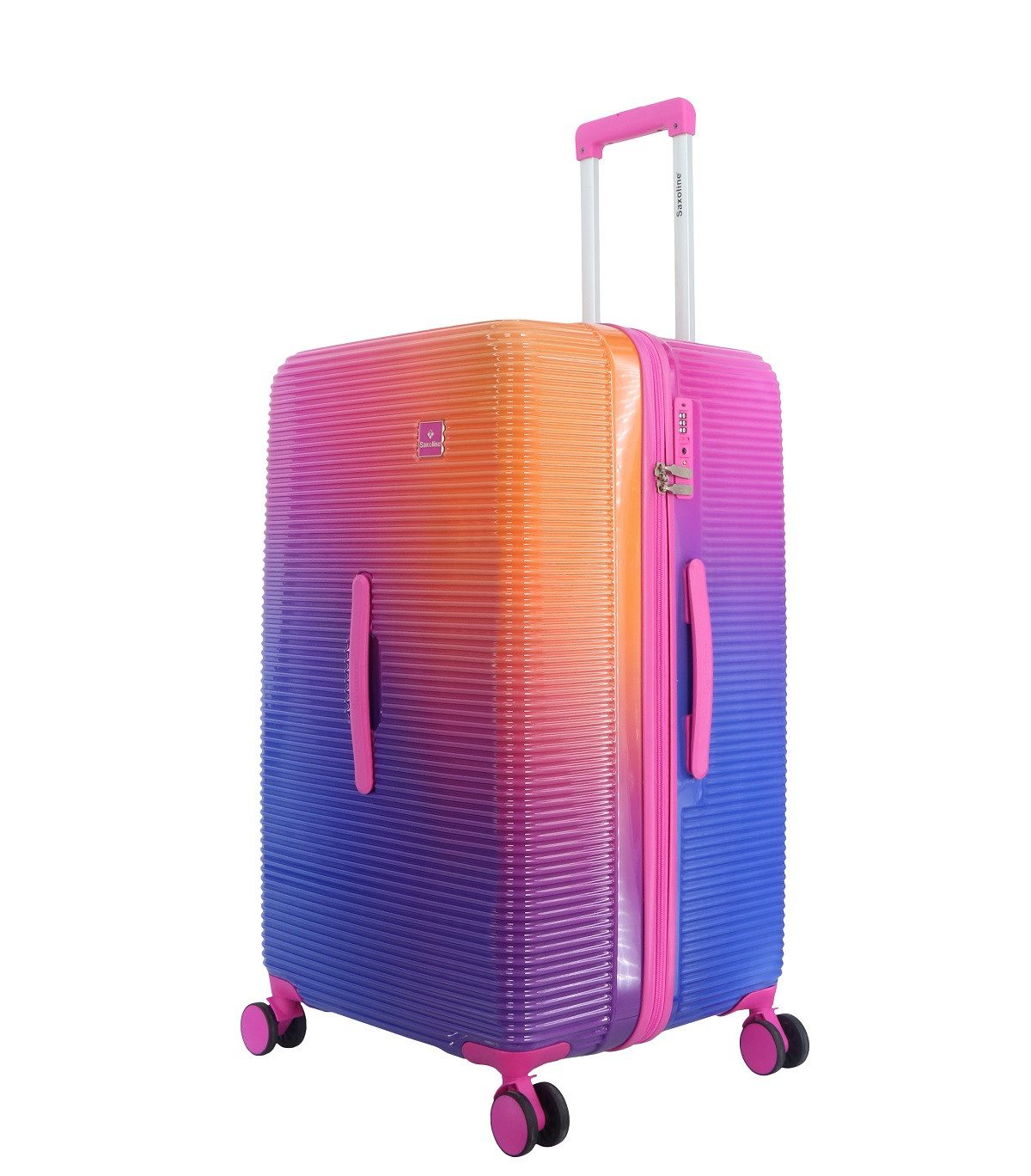 Saxoline® Kofferset Twist Trunk ABS/PC Spinner Koffer Set Gr. M/L, 4 Rollen, (2 tlg), mit TSA-Zahlenschloss