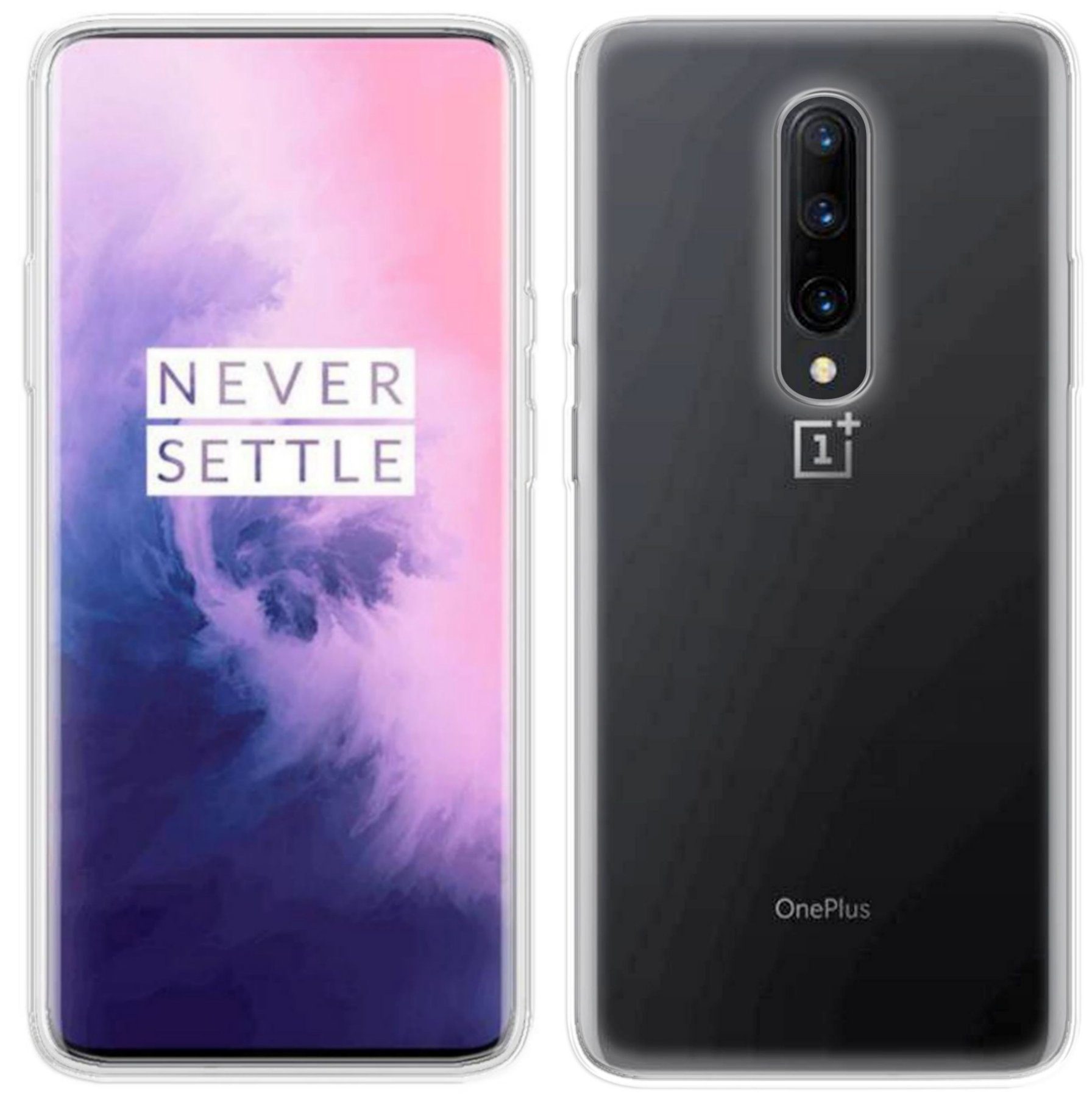 cofi1453 Handyhülle Silikon Hülle Basic für OnePlus 7 Pro, Case Cover Schutzhülle Bumper
