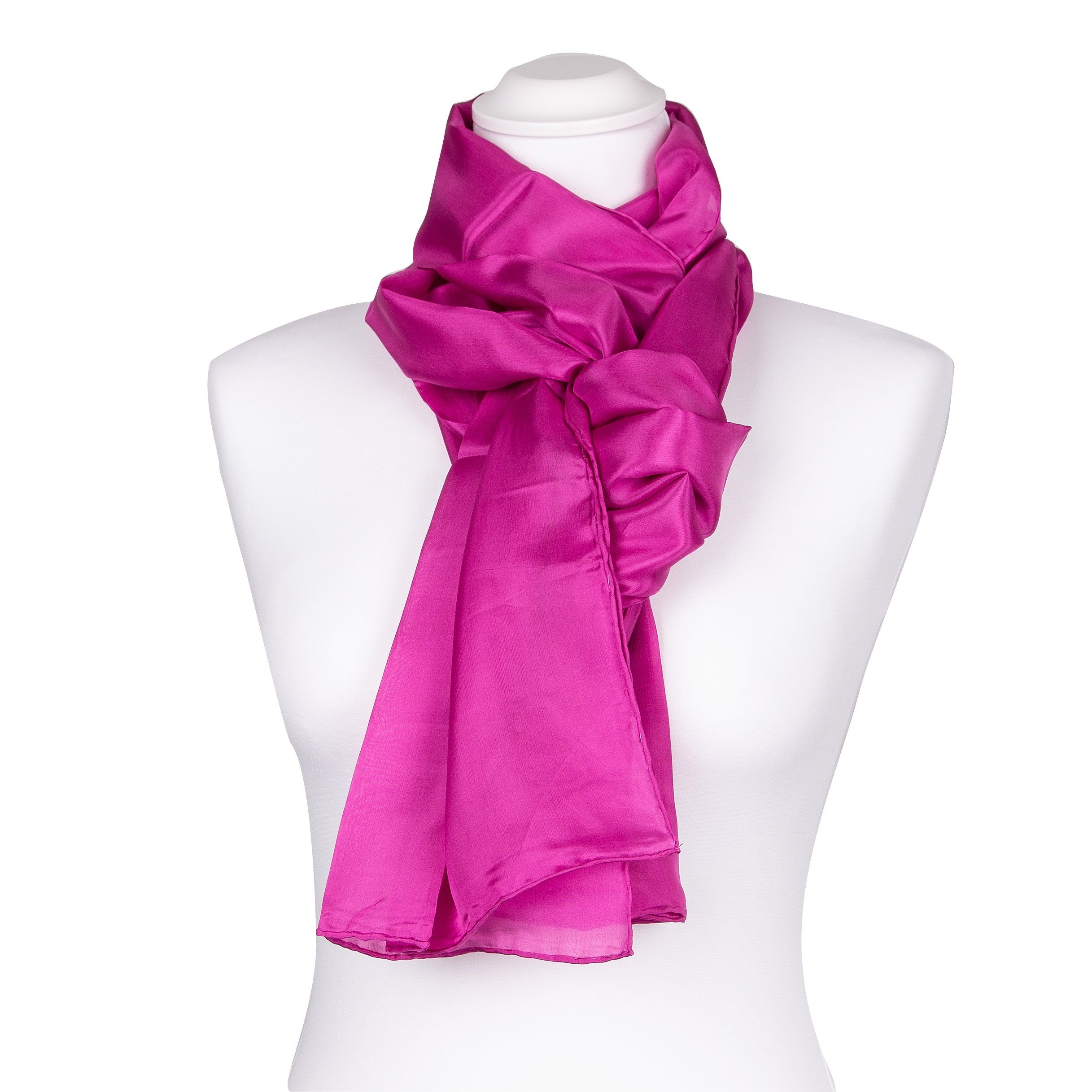 TINITEX Seidenschal Seidenschal Halstuch Schal Pink