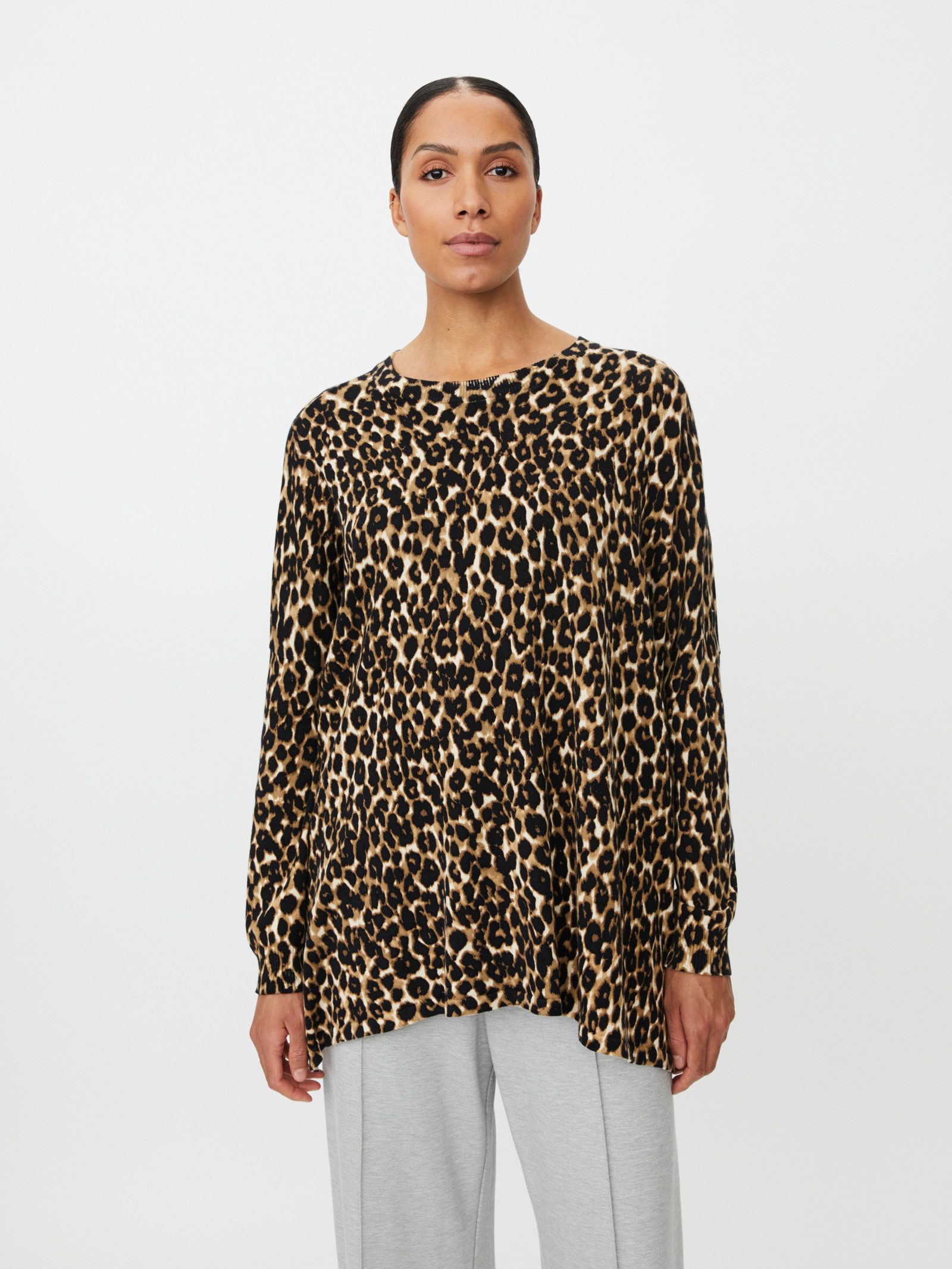 Masai Langarmbluse MaFeluci schmale Ärmel, Leopardenprint