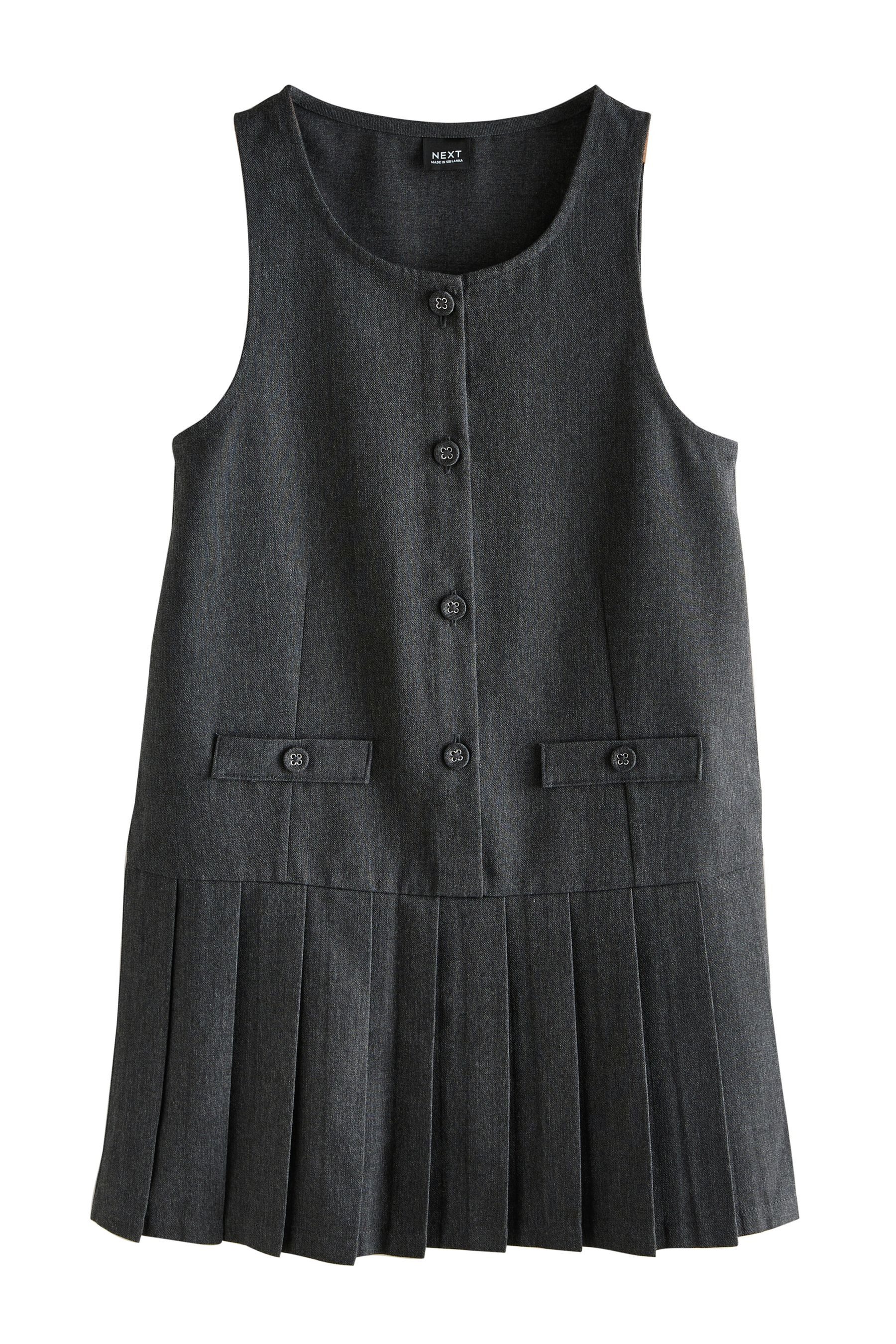 Plisseekleid Latzkleid mit Falten und tiefer Taille