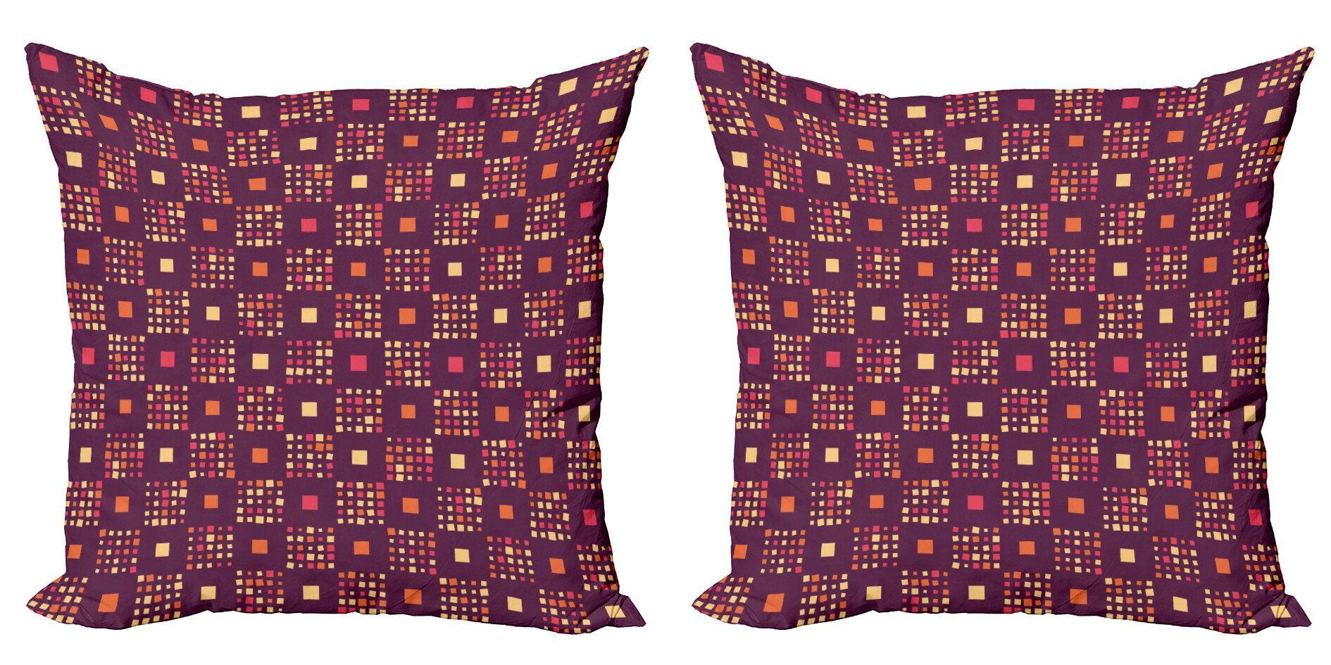 Kissenbezüge Modern Accent Doppelseitiger Digitaldruck, Abakuhaus (2 Stück), Geometrisch Vivid Pastell-Platz