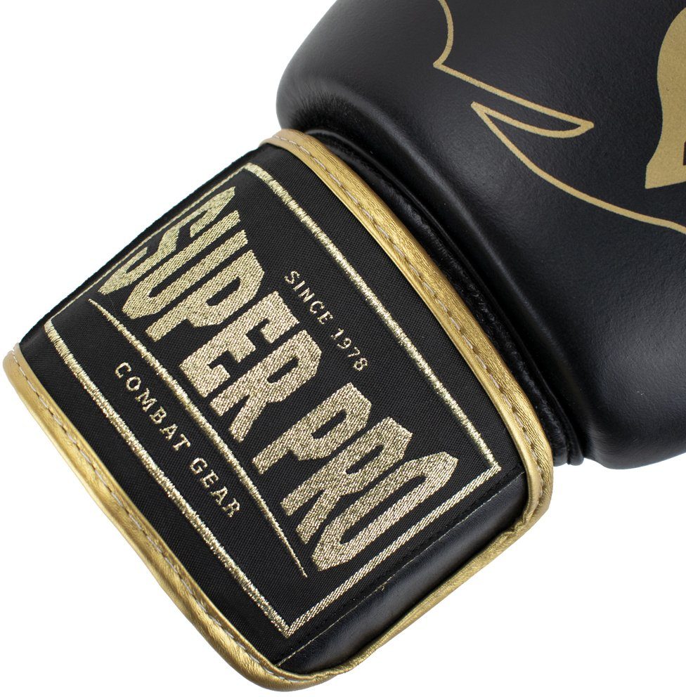 Super Boxhandschuhe Warrior goldfarben/schwarz Pro