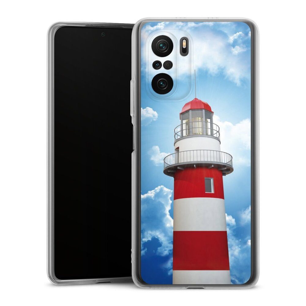 DeinDesign Handyhülle Leuchtturm Wolke Himmel Leuchtturm, Xiaomi Poco F3 Silikon Hülle Bumper Case Handy Schutzhülle