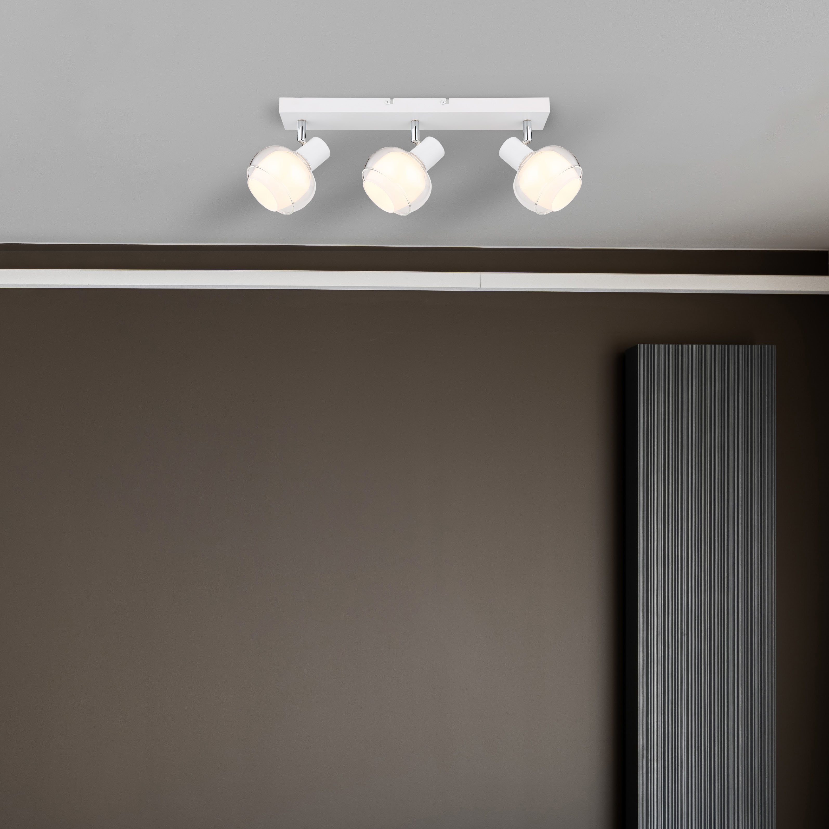 GLOBO LIGHTING Deckenstrahler TOKKI, ohne Leuchtmittel, Deckenspot/Glas gefärbt/Flur/Wohnzimmer