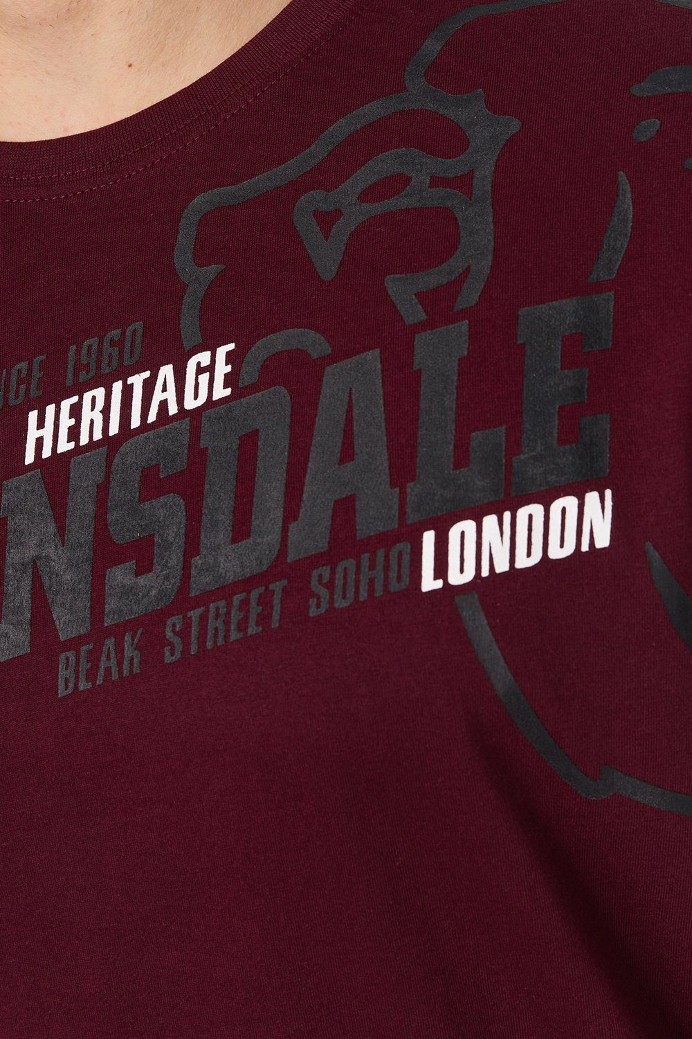 Lonsdale Vintage Oxblood WALKLEY T-Shirt