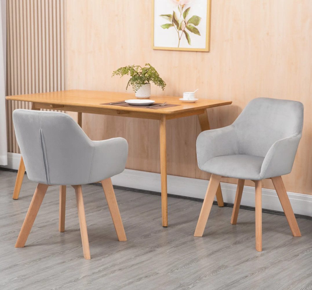 XDeer Stuhl 2er-Set Stühle, Esszimmerstühle, Polsterstuhl, Küchenstuhl, 54 cm x 57 cm x 80 cm