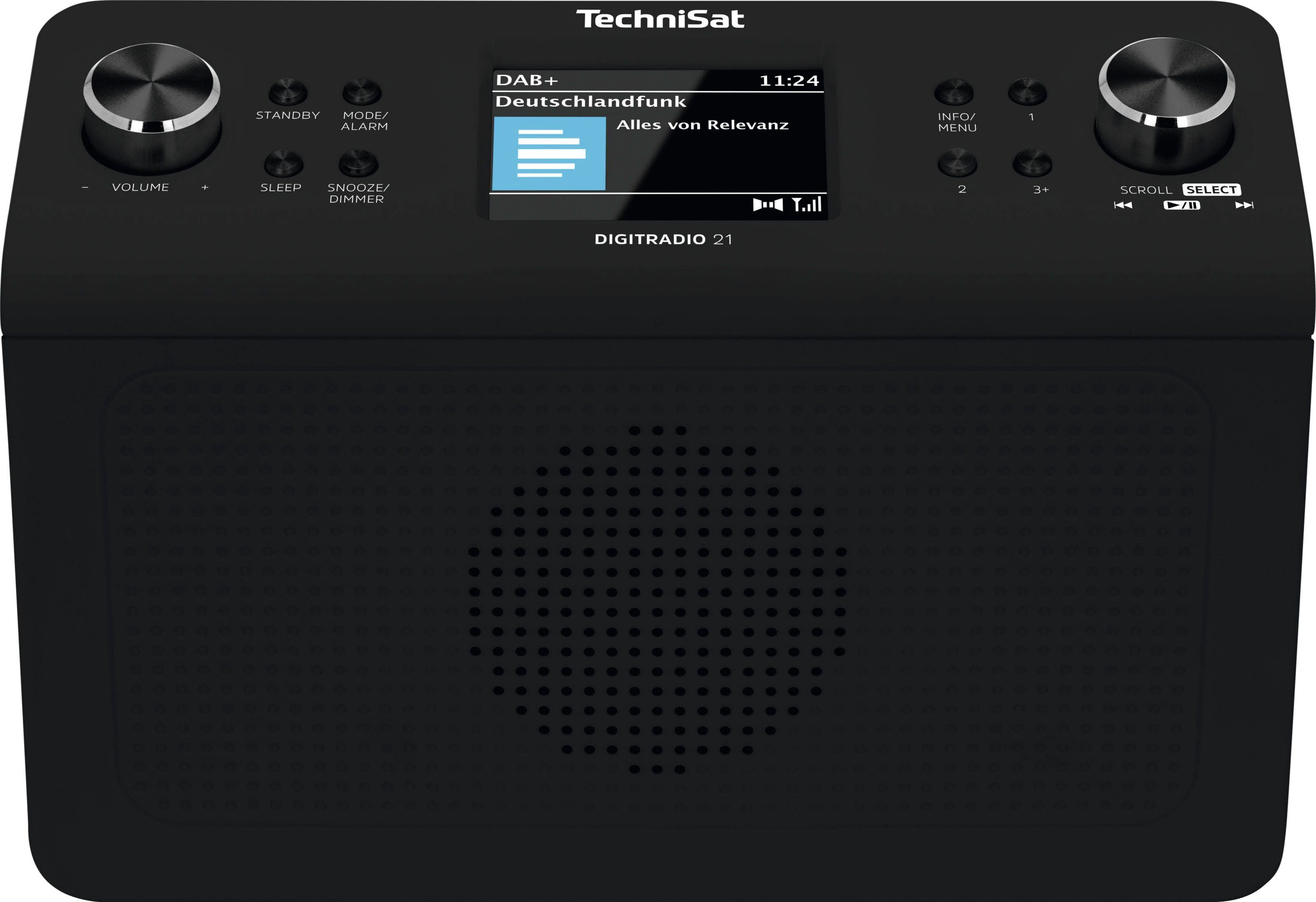 TechniSat DIGITRADIO 21 Küchen-Radio RDS, (DAB), 2 mit UKW schwarz (Digitalradio Unterbau-Radio,Küchen-Radio) W