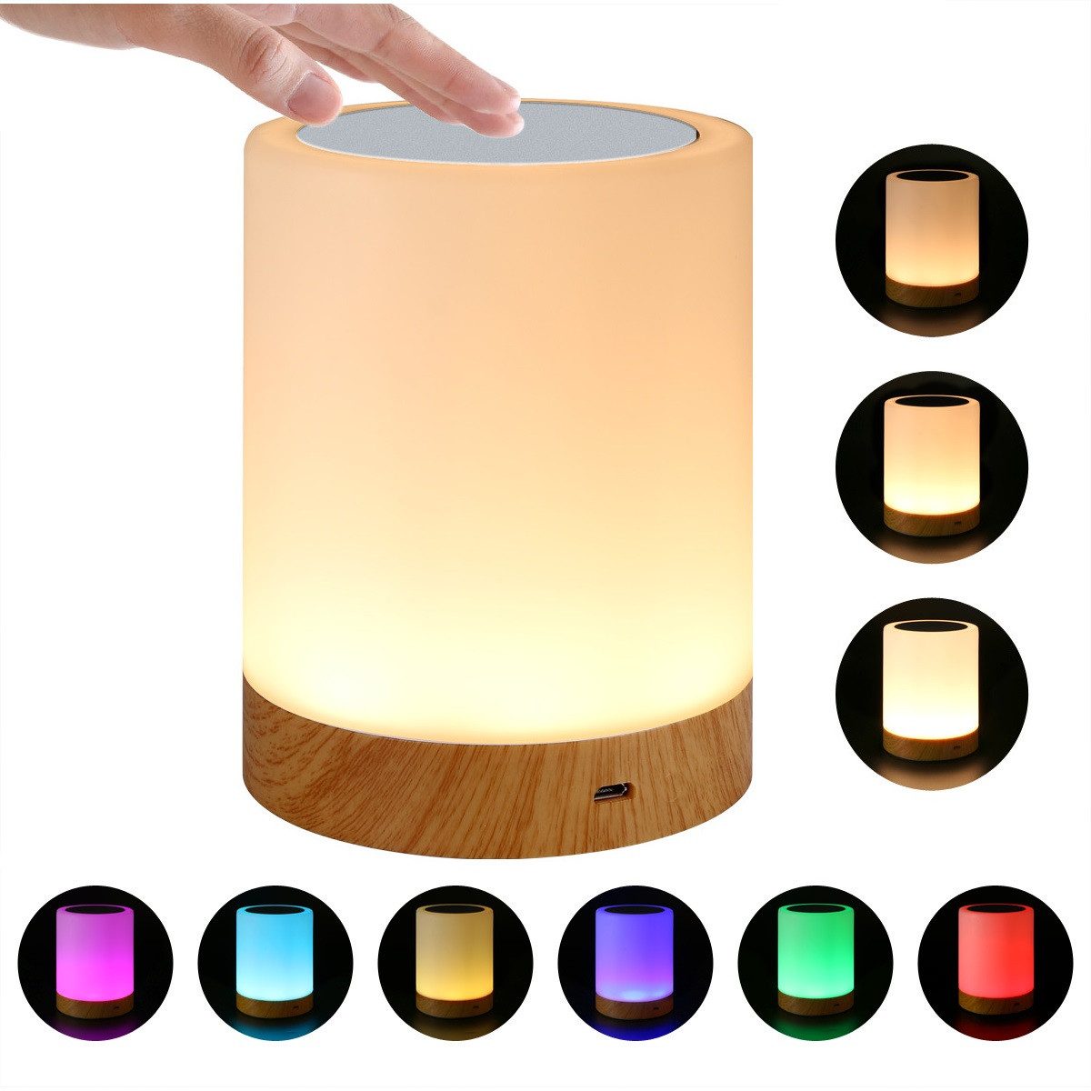 DOPWii Nachttischlampe LED Nachttischlampe,Tischlampe Touch Dimmbar günstig online kaufen