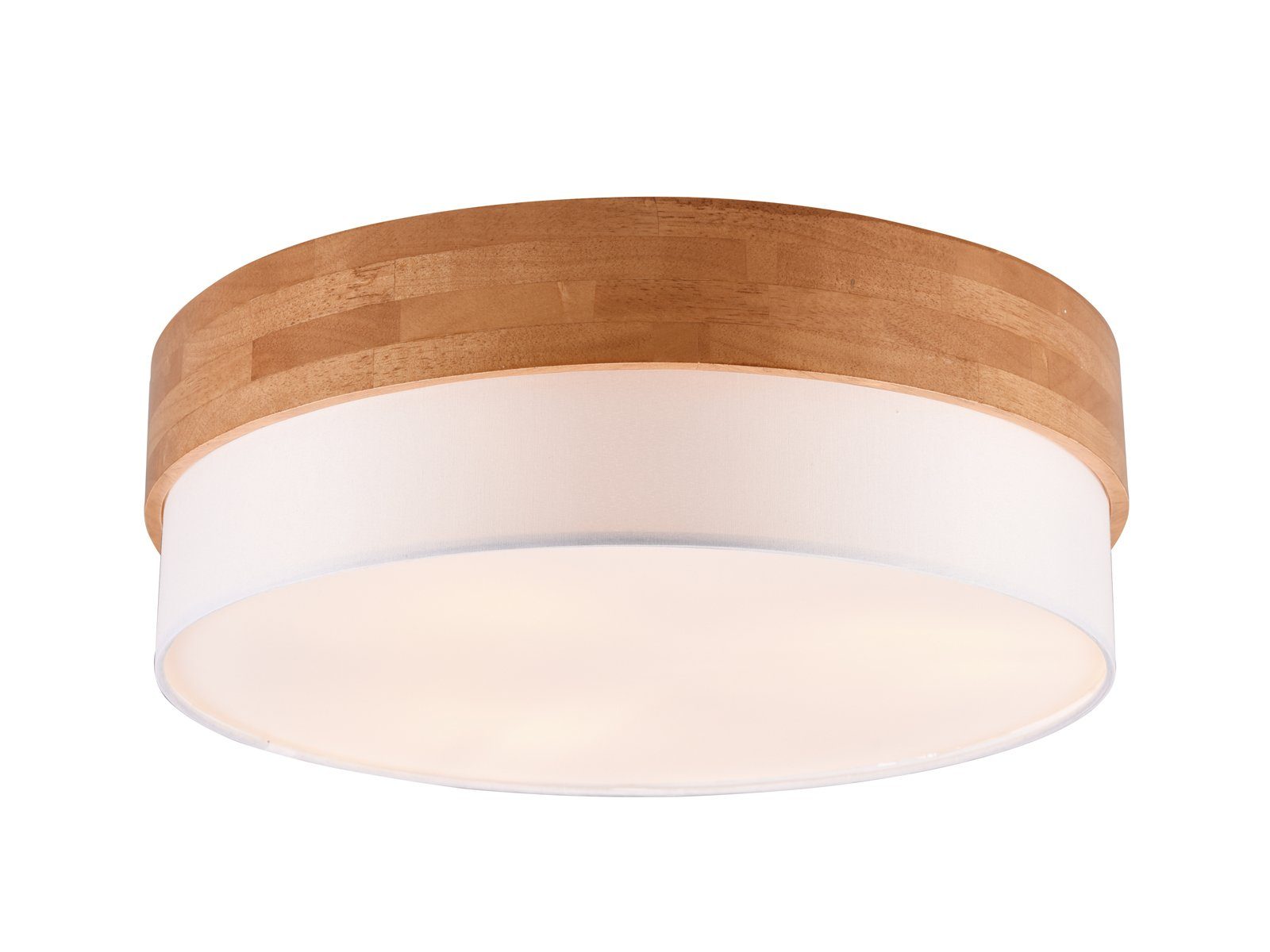 TRIO Leuchten LED Deckenleuchte, LED wechselbar, Warmweiß, große Holz-lampe günstig online kaufen