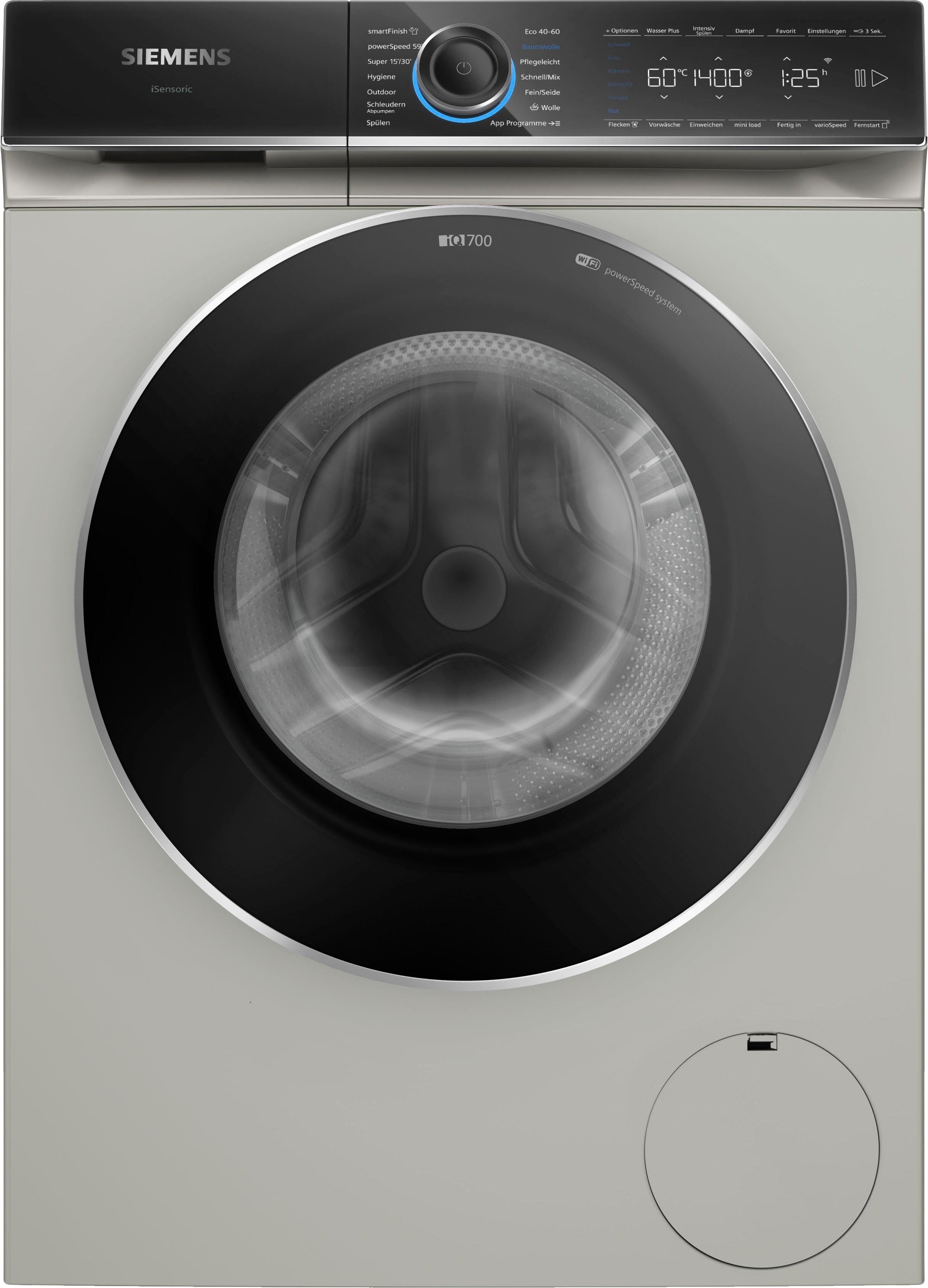 Waschmaschine bedienen du Home 1400 der möchtest Connect U/min, Home 9 von smartFinish mit sämtliche dank Waschmaschine SIEMENS wo WG44B20X40, – Dampf glättet App Knitterfalten, Connect: kg,