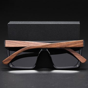 Fivejoy Sonnenbrille Polarisierte Sonnenbrille mit UV-Schutz und Bügeln aus Bambus und Holz (1-St)