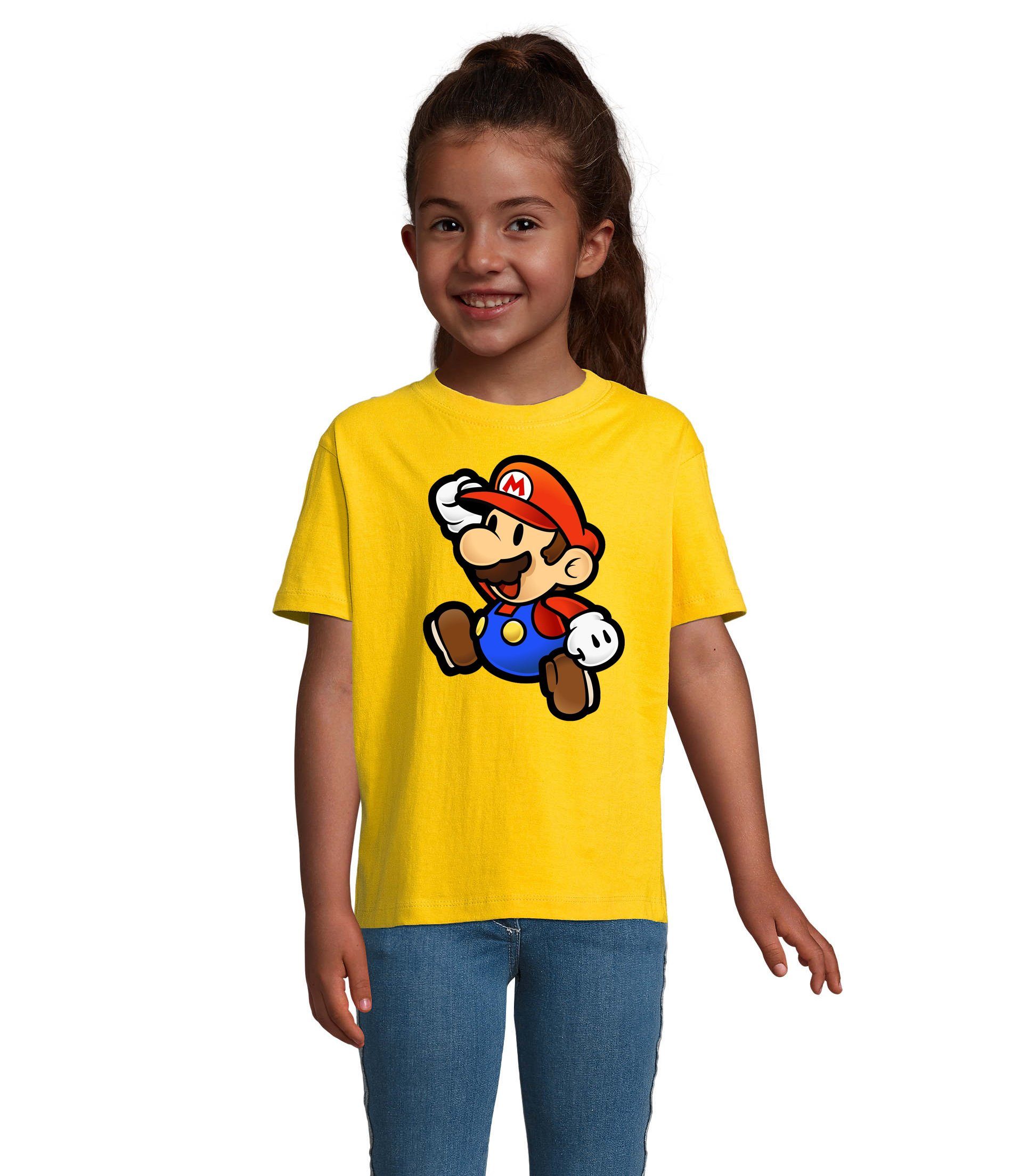 T-Shirt Kinder Jungen Mädchen Mario Retro Gaming Konsole Luigi Yoshi Super