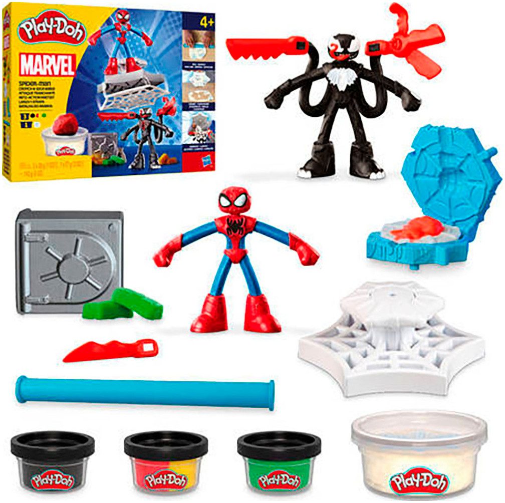 Knete Play-Doh Marvel, Spider-Man Netz-Action Knetset