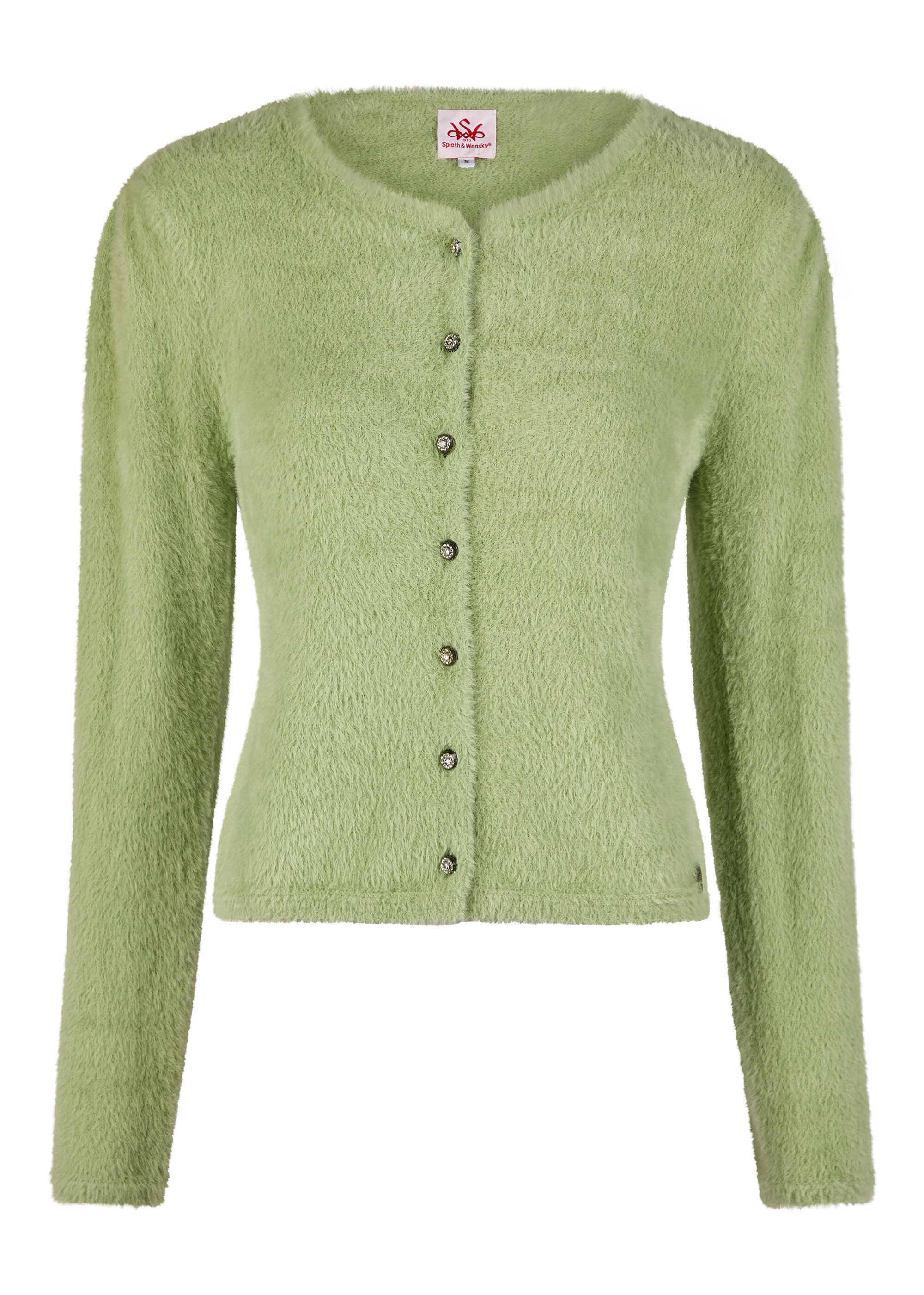Spieth & Wensky Trachtenstrickjacke Hulla (1-tlg) Glitzerknöpfe, weicher Stoff