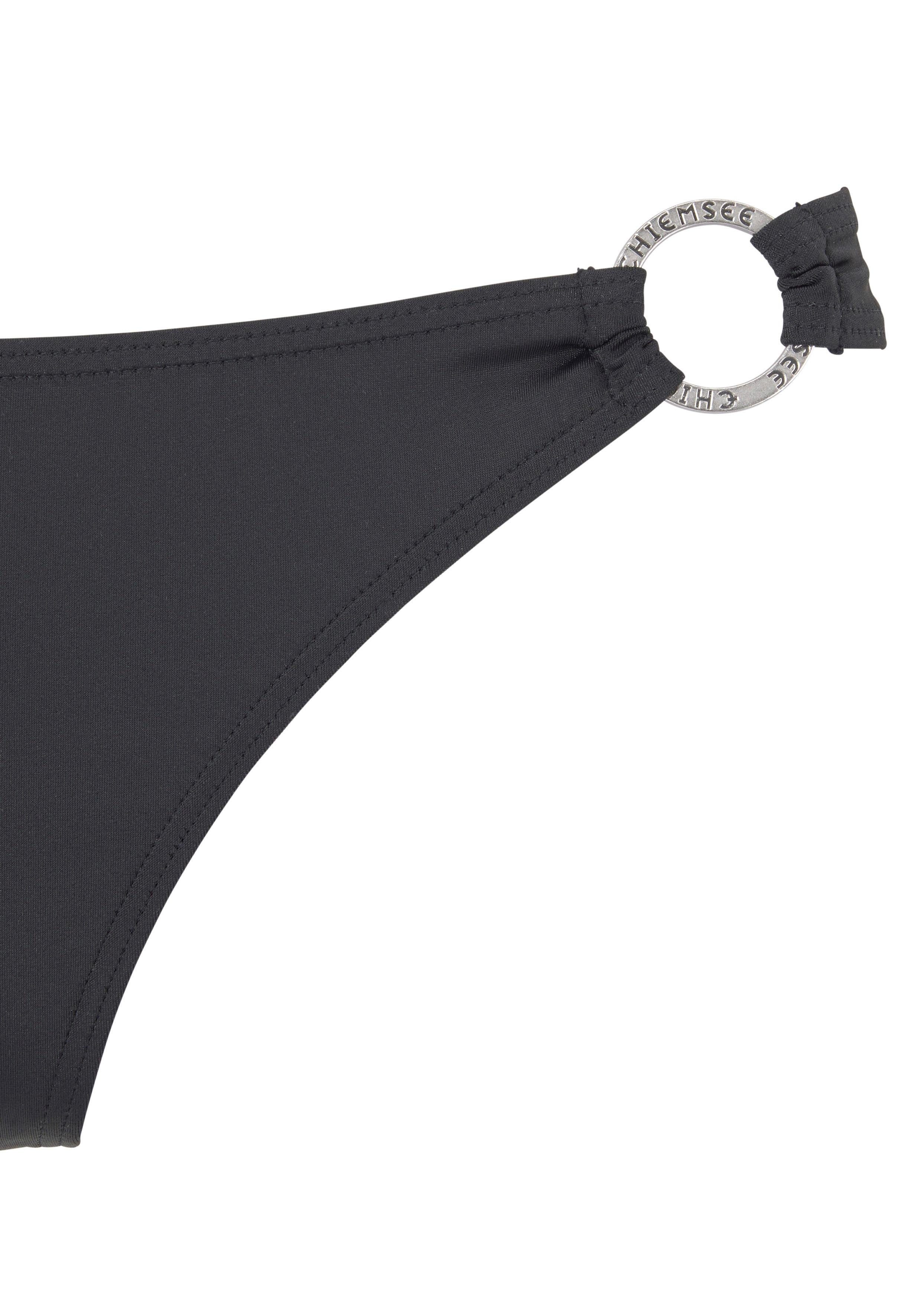 Zierring schwarz Chiemsee silbernem Bügel-Bikini mit