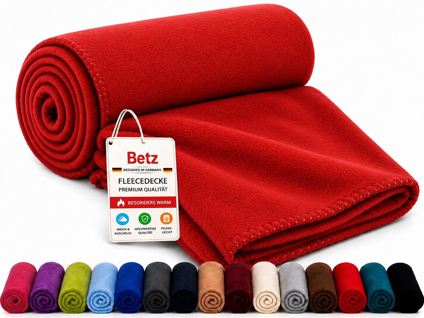 Wohndecke Betz Fleecedecke 130x170 cm 180g/m² – Weiche Wohndecke & Kuscheldecke, Betz, Leicht, wärmend & pflegeleicht