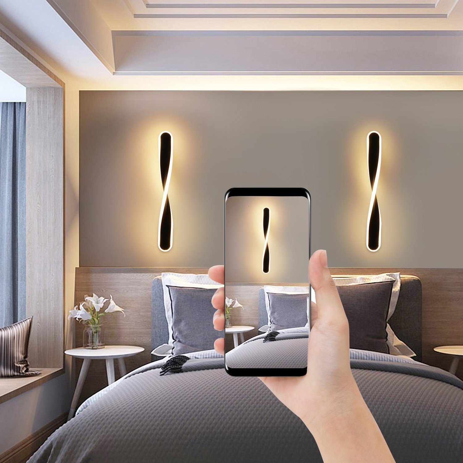 WILGOON Wandleuchte 45CM LED Wandlampe aus günstig online kaufen
