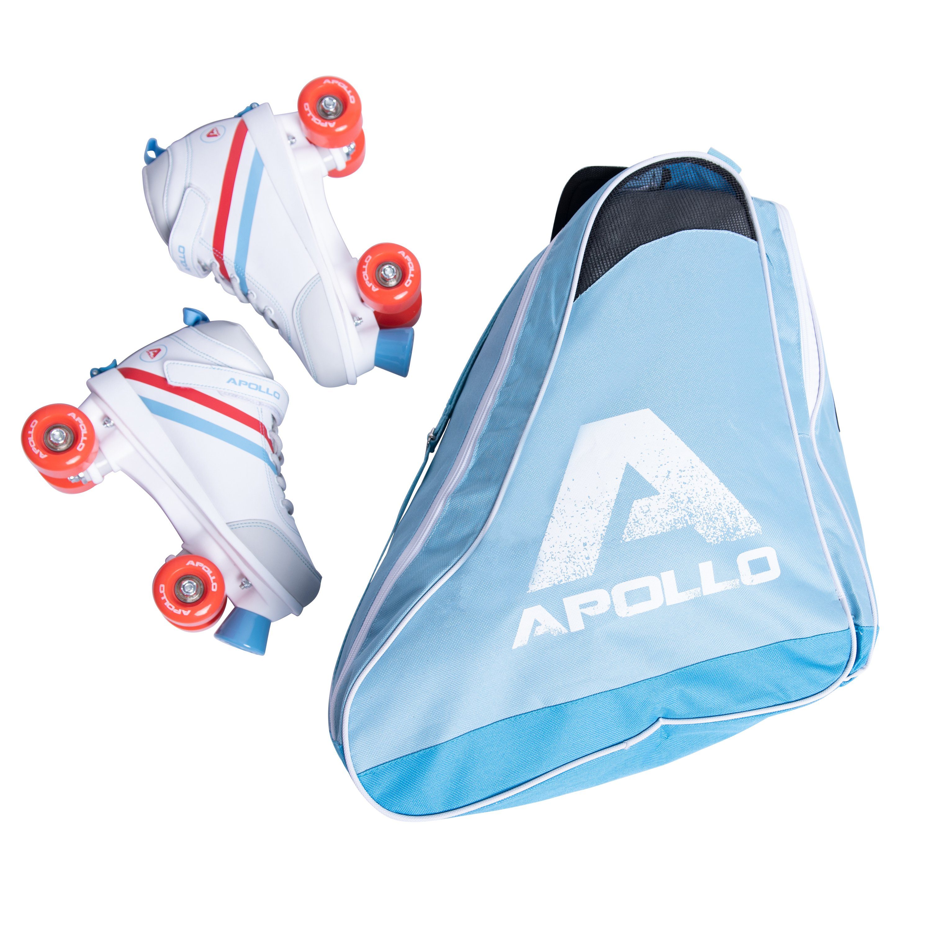 verstellbarem Skate Schlittschuhe für stabil Schultergurt Bag blau mit Rollsport, und und Bag Tasche sportlich, Apollo praktische Skate