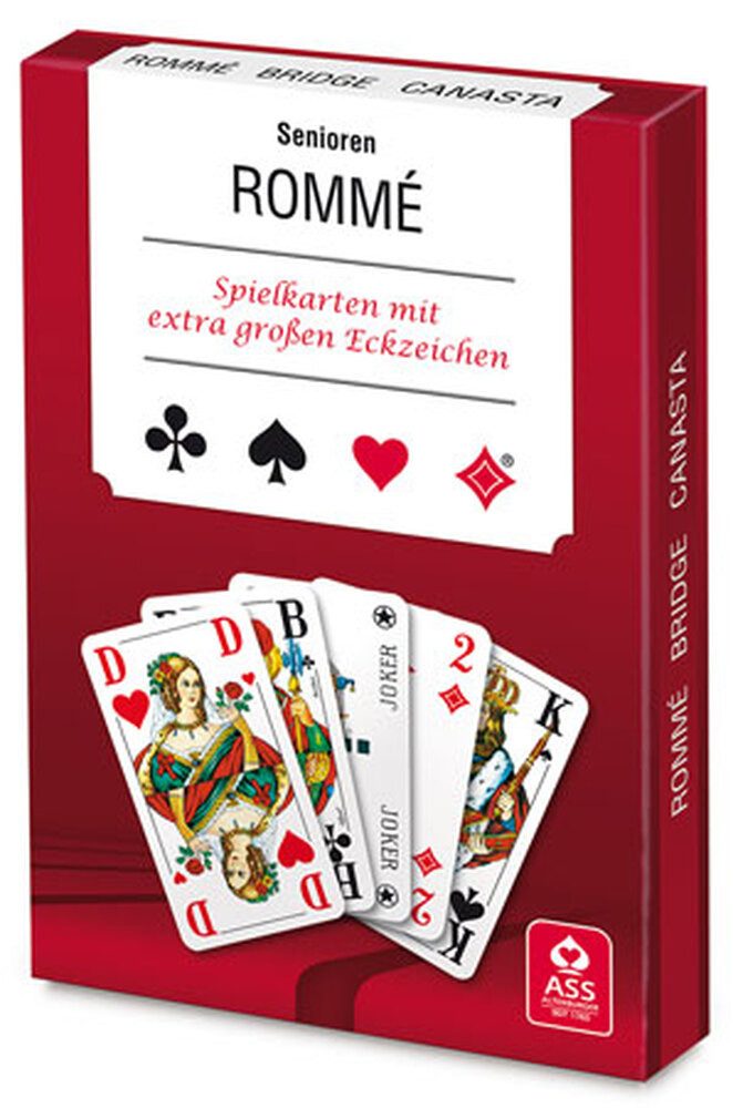 Cartamundi Spiel Senioren-Rommé: Französisches Bild mit extra großen Eckzeichen