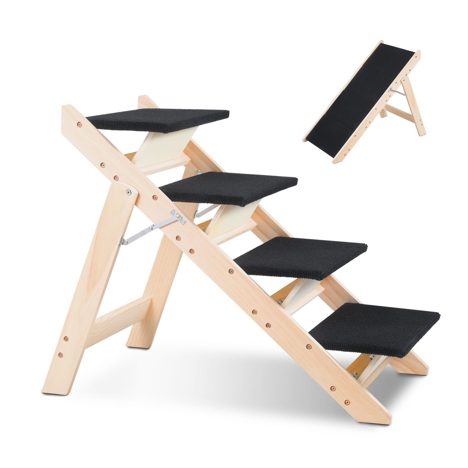 Clanmacy Hunderampe 2-in-1 Hundetreppe Hunderampe Faltbar günstig online kaufen