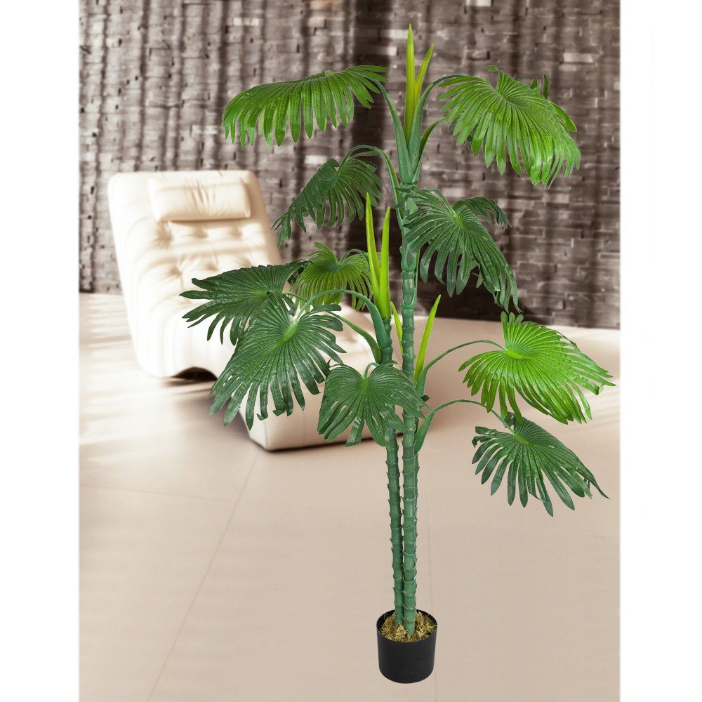 Kunstpalme Palme Palmenbaum Fächerpalme Kunstpflanze Pflanze Höhe cm Decovego, Künstliche cm, 150 150