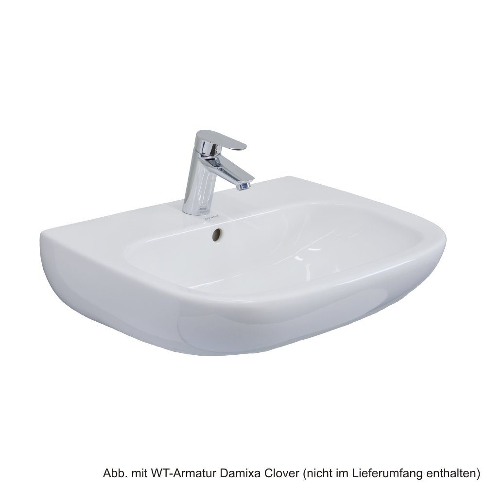Duravit Waschtischarmatur Duravit D-Code Waschtisch 55x43cm weiss, 2310550000