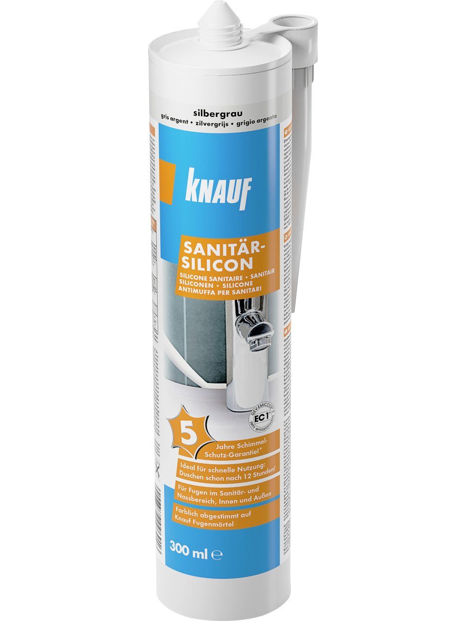 KNAUF Silikon Knauf Sanitär Silikon silbergrau 300 ml