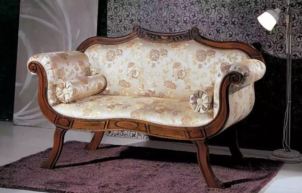 JVmoebel Sofa Klassischer Zweisitzer Made Textil Sitzer, Italy Wohnzimmermöbel in Luxus Teile, 1
