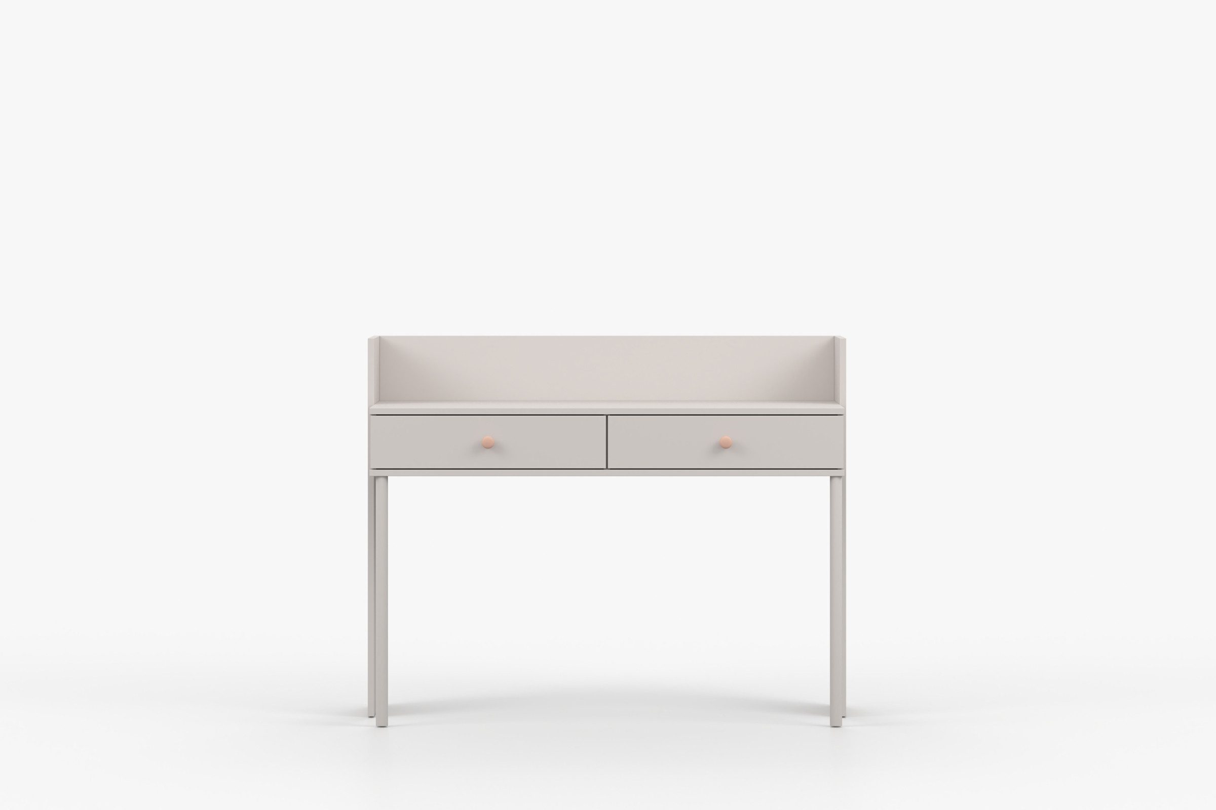 Deine Möbel 24 Jugendzimmer-Set OSCAR B Kinderzimmer-Set Kinderzimmer, (Kleiderschrank 2-türig, Kommode mit 4 Schubladen, Schreibtisch / Schminktisch, 3-tlg., ganz in Weiß / Cashmere, Griffe: Rosa / Anthrazit OSCAR-Kollektion), Jugendzimmer Jungenzimmer Mädchenzimmer