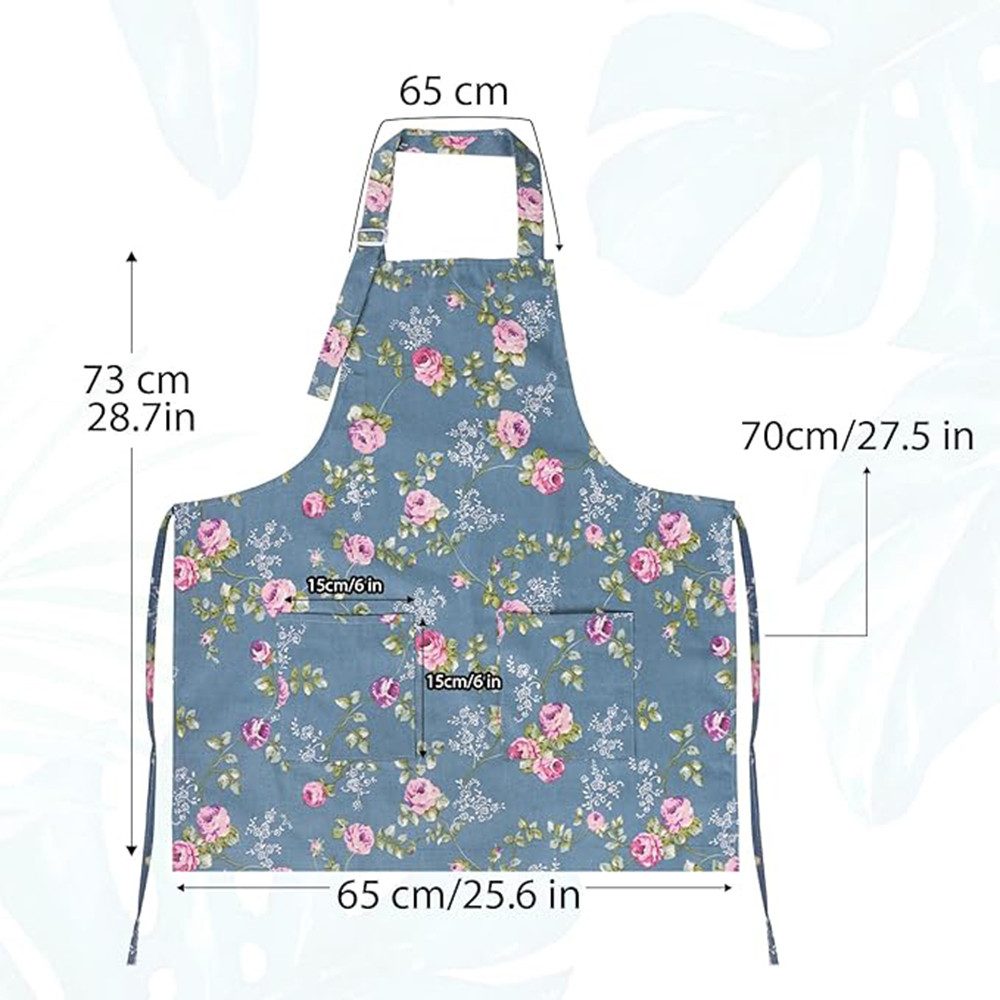 Coonoor Kochschürze Blumenschürze blühende,Verstellbar Schürze,Kochschürze, günstig online kaufen