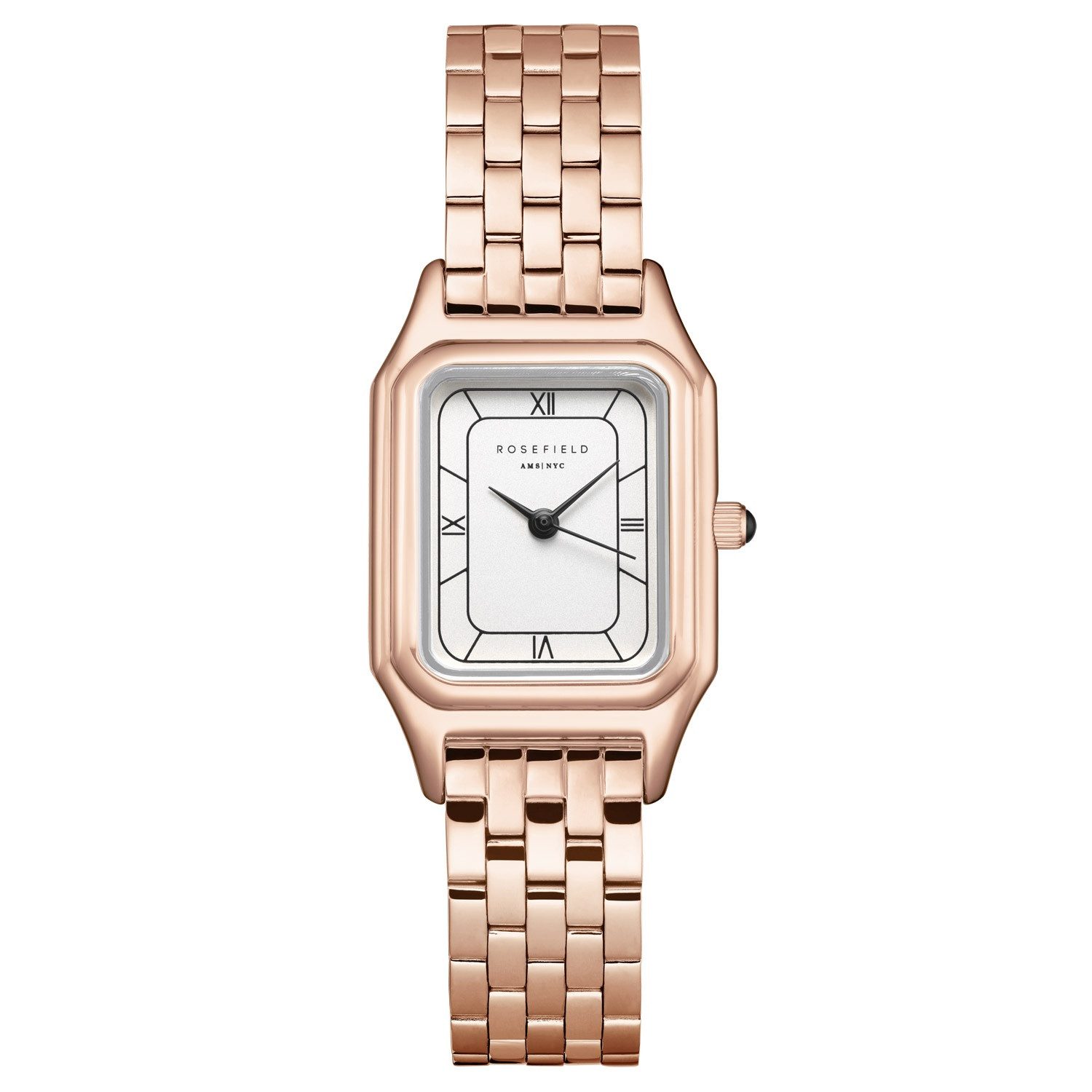 ROSEFIELD Quarzuhr OCWRSR-OC04, Damenuhr Quarz Ivy Roségoldfarben/Weiß