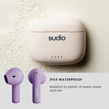 sudio mit Bluetooth, Touch Control mit kompakter kabelloser Ladeschale IPX4 In-Ear-Kopfhörer (Grüne Energie für eine nachhaltige und umweltfreundliche Zukunft., geräuschdurchlässige mit integriertem Mikrofon Premium Crystal Sound)