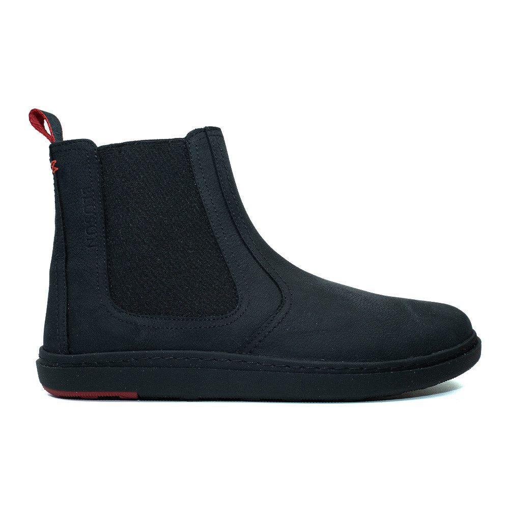 BLUSUN BLSN 060W warm gefütterter Damen Chelsea Barfuß Boot Barfußschuh Wasserabweisendes Nubukleder