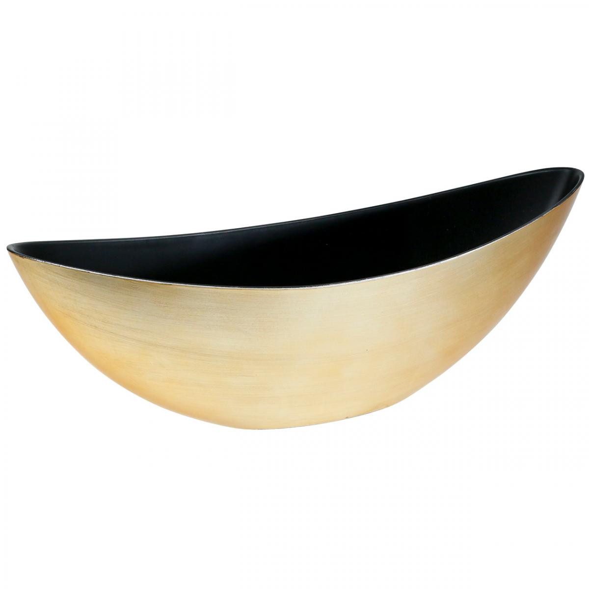 Viana Blumentopf Pflanzschale Gold Oval Deko Jardiniere für Blumen 39cm günstig online kaufen