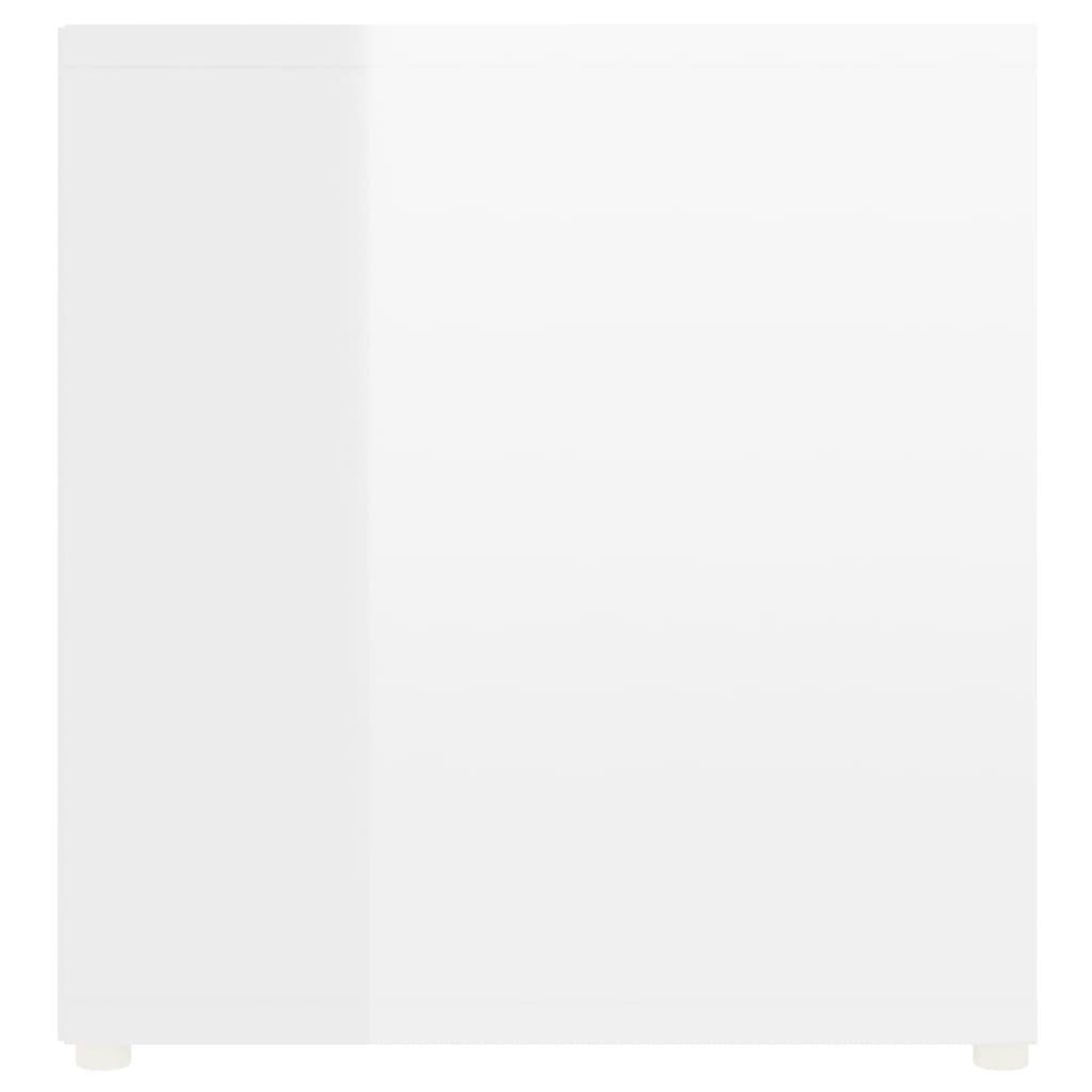 möbelando Regal Hochglanz-Weiß 3009516, cm, 35x107x37 in LxBxH