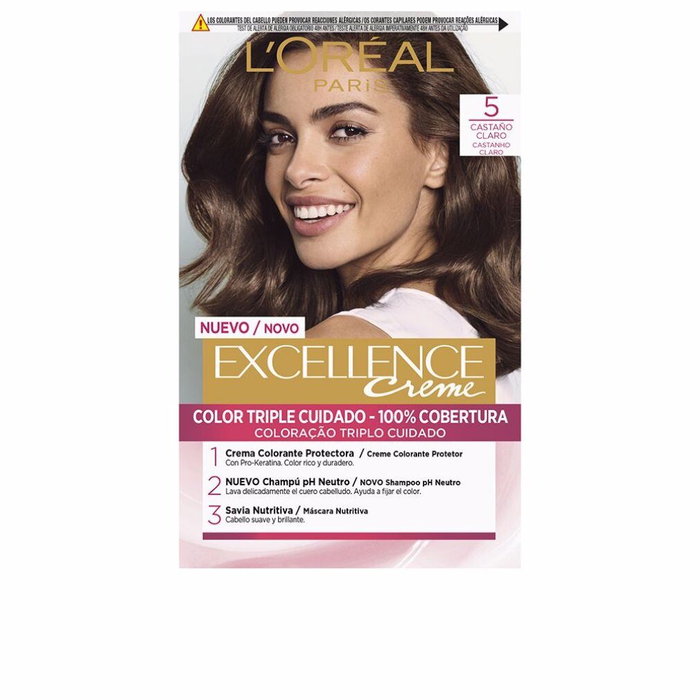 L'Oreal Deutschland Haarpflege-Set EXCELLENCE Creme-Farbstoff #5-hellbraun