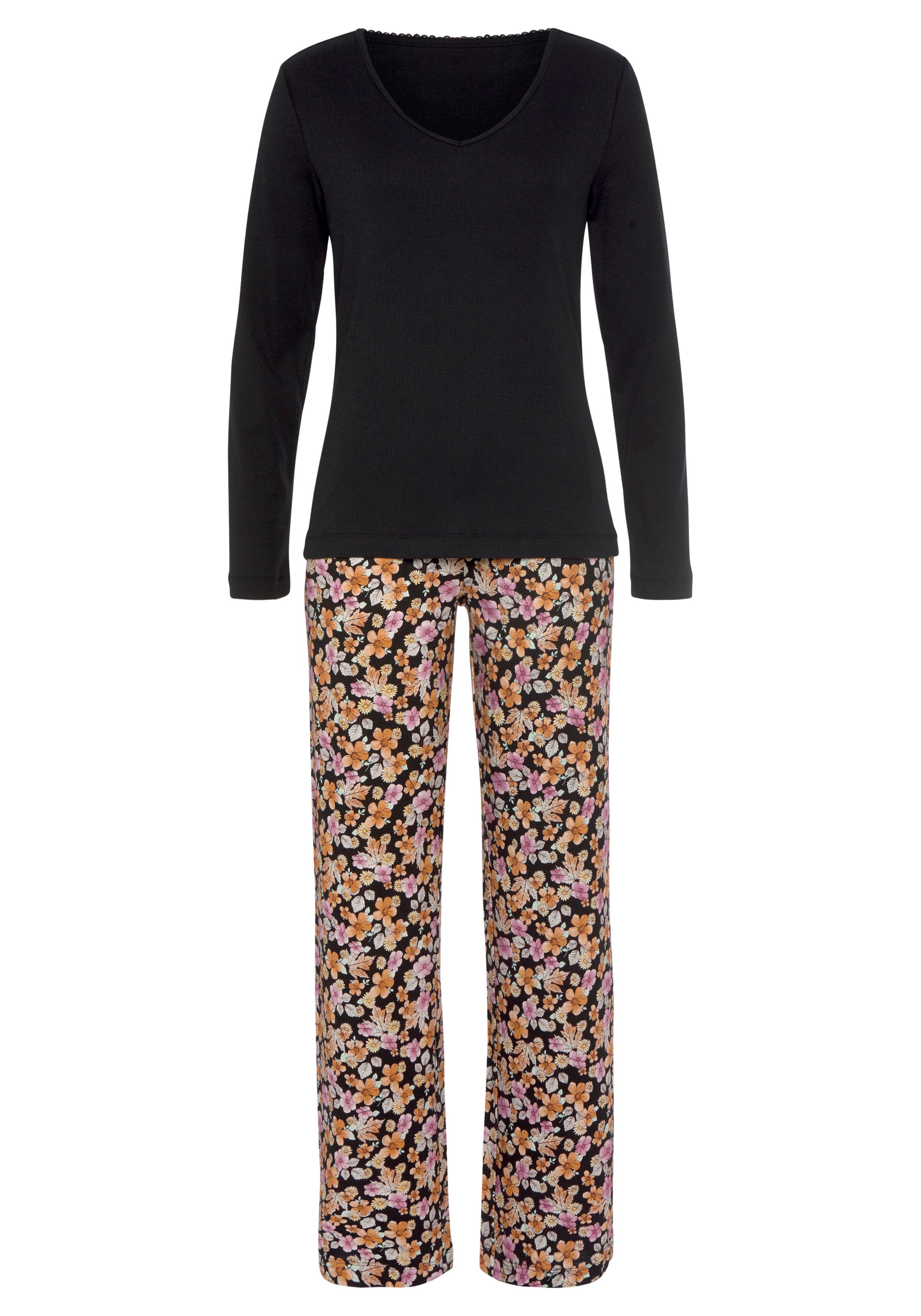 Vivance Dreams Pyjama (2 tlg) mit schönem Blumendruck günstig online kaufen